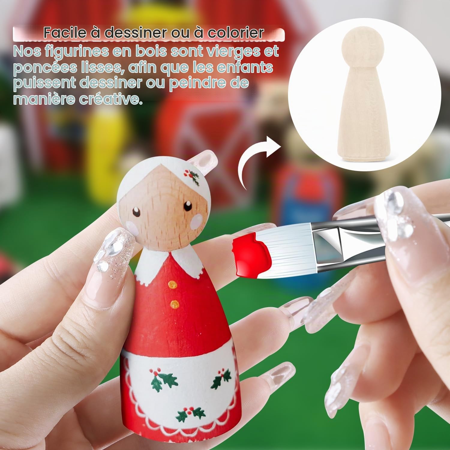 TOYANDONA 10 Pièces Ornements Pour Enfants Jouets Poupées Enfants P Enfants Poupees Diy Marionnette Bricolage Graffiti Poupees Jouets D Am