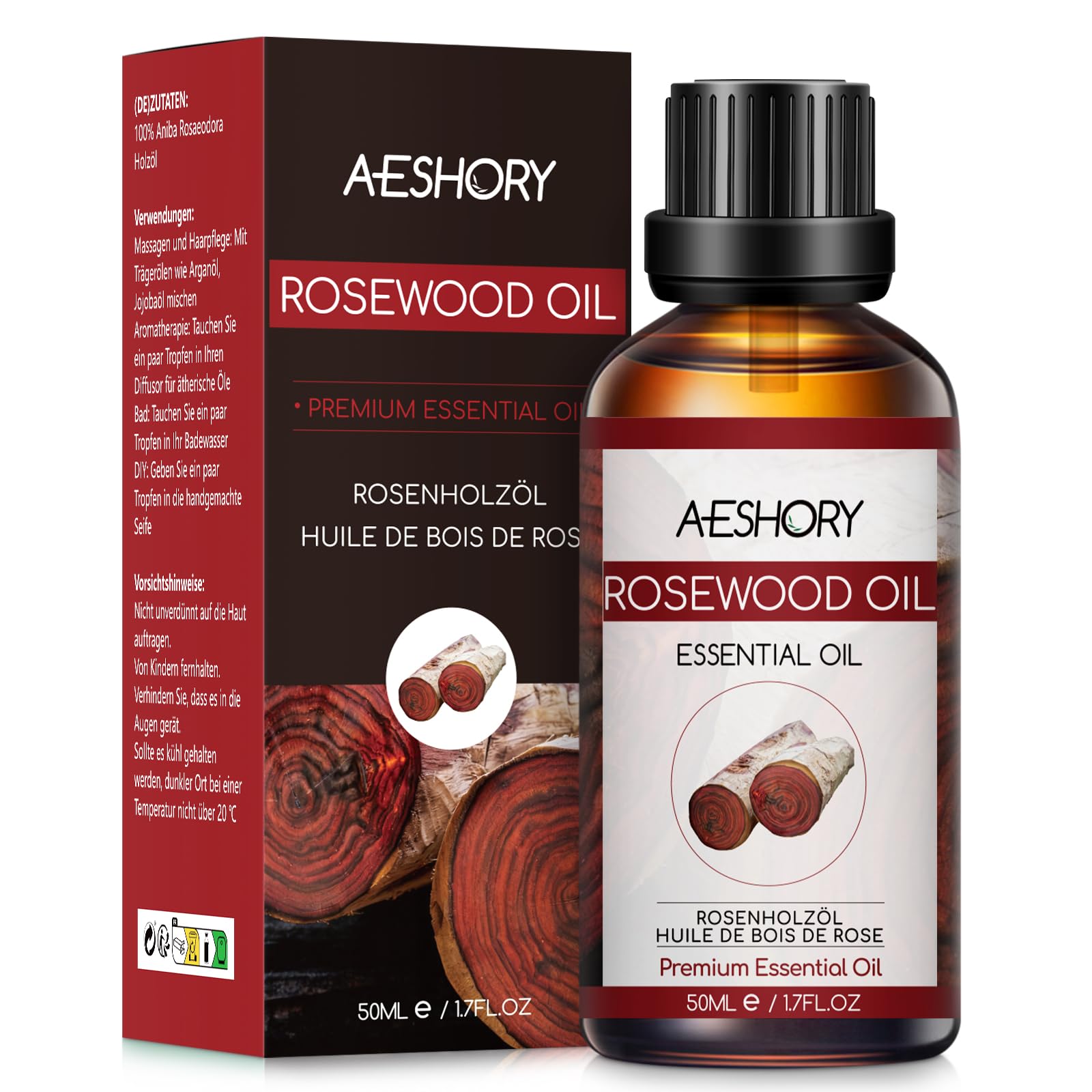 AESHORY Aceite Esencial de Rosa 50ML, Natural Aceite de Aromaterapia de Rosa, Aceites de Fragancia Premium para Humidificador, Masaje, Baño, Cuidado la Piel, Relajación y Calma — view 33