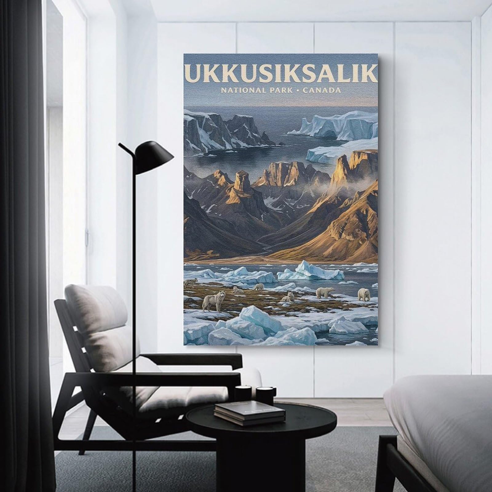 Junmoney Wall Art Print Ukkusiksalik National Park Canada, 08x12inch(20x30cm), for Hallway, Bedroom Or Modern Interiors, Thoughtful Wall Decor for Art Lovers