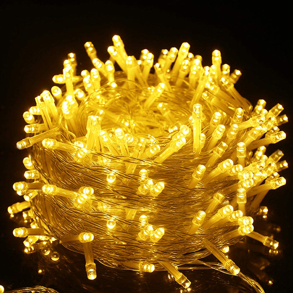 Luces Arbol Navidad Luces de Navidad Exterior 500LED 50M Luces Led Navidad Interior Guirnalda Luces para Arvore Luzes de Natal Enchufe con 8 Modos(Blanco Cálido)