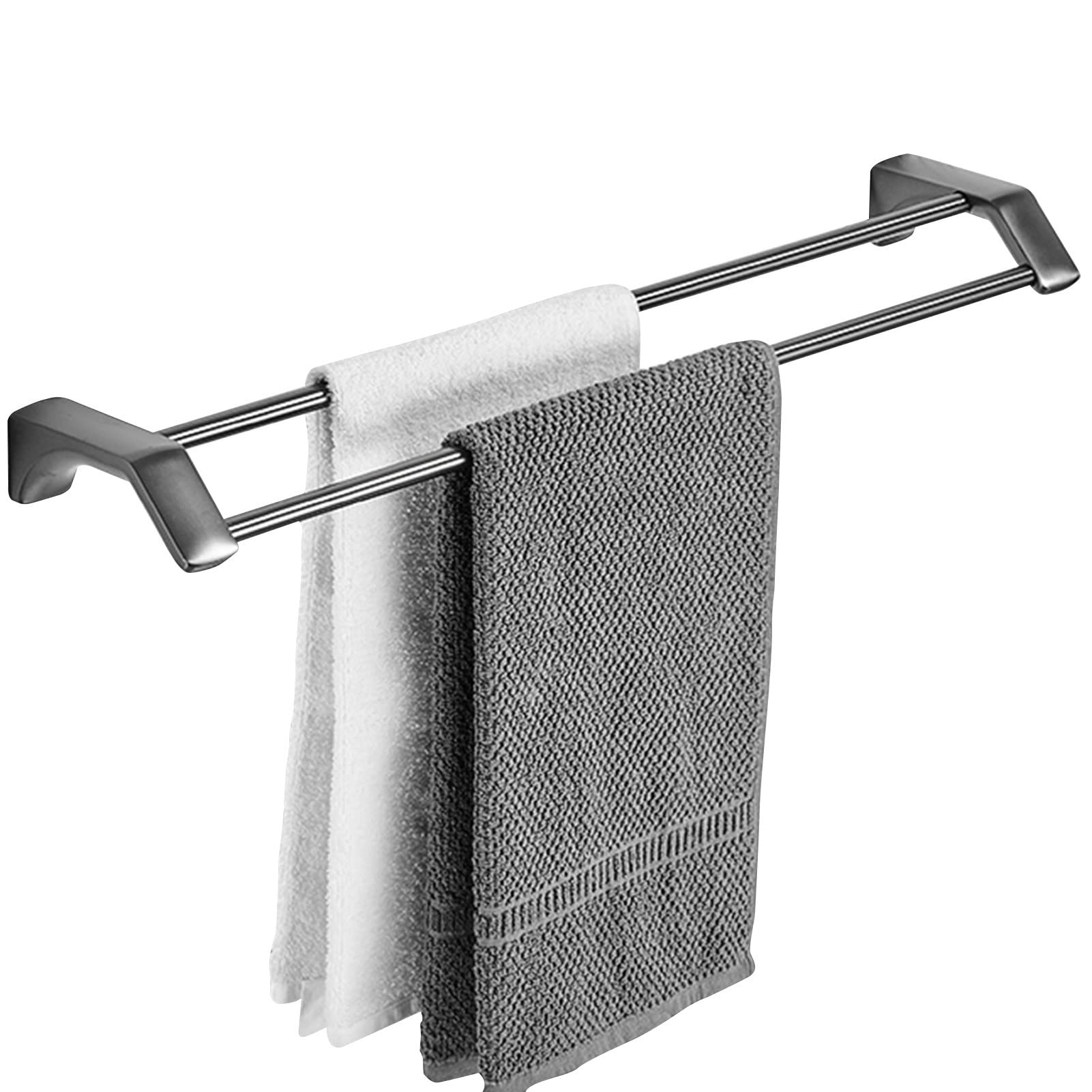 Toallero de Acero Inoxidable para Pared, Soporte para Toallas de baño de 30-80 cm Cocina y Ducha. Fácil instalación con Tornillos y diseño Elegante.