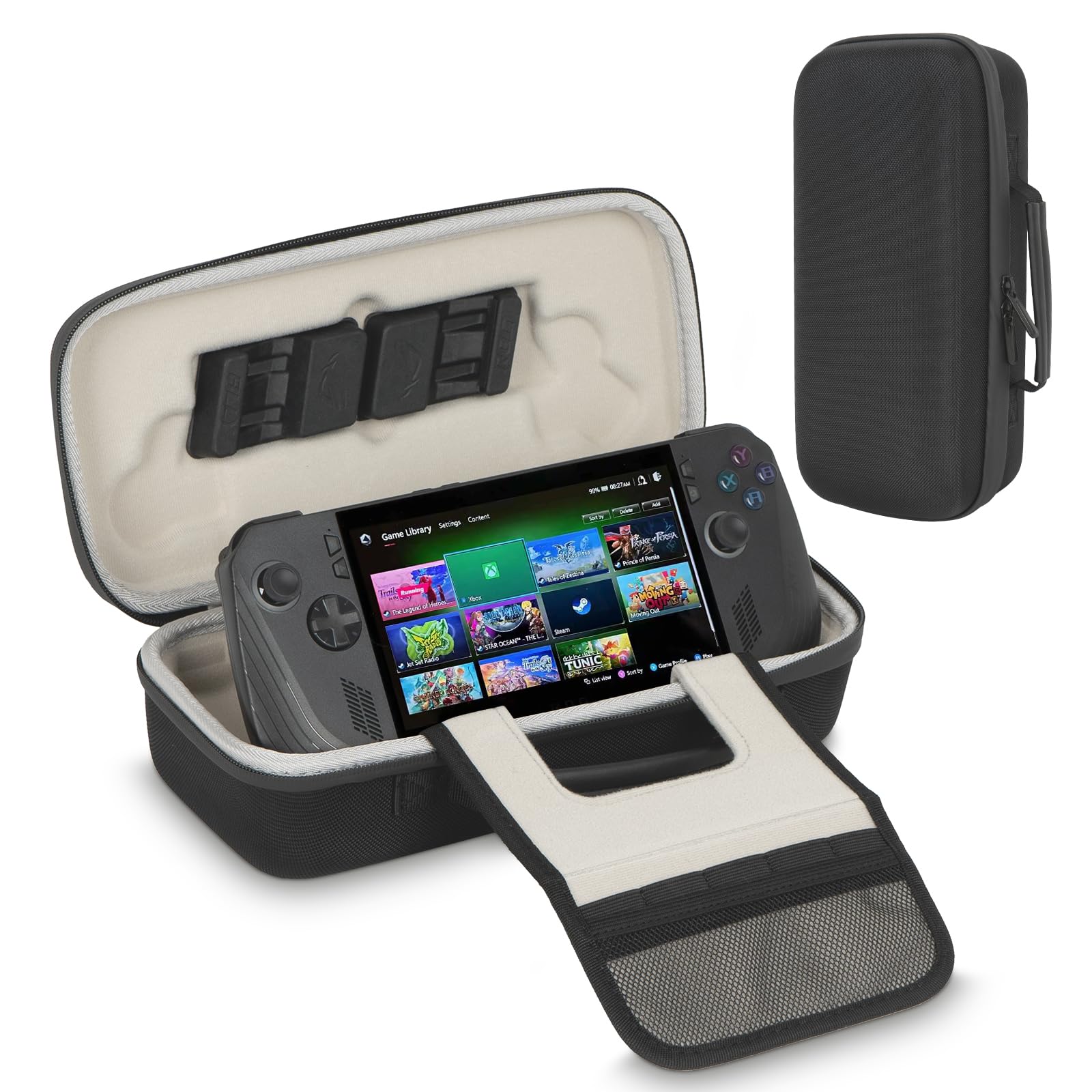 XINGFUDAO Hard Case for ASUS ROG Ally X/ROG Ally 7" 120Hz Gaming Handheld, ROG Ally Game Console Organizer with Large Capacity, Portable Carrying Bag for Rog Ally Gaming Accessories