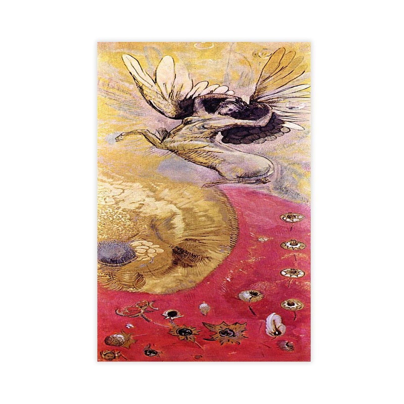 WCYB Pegasus by Odilon Redon Posters Prints Canvas Deco Paintings Wall Art Unframe 24" L X 36" W