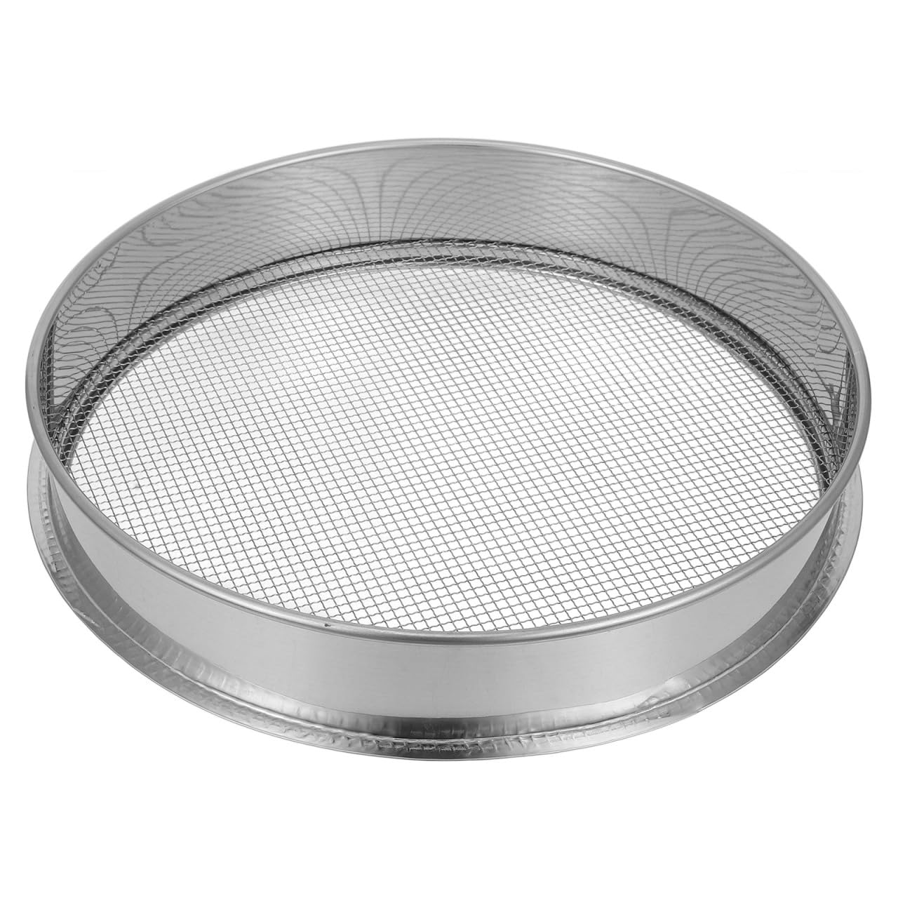 POPETPOP Tamiz de suelo Tamiz de jardín de malla Tamiz de suelo Tamiz de jardín de acero inoxidable Tamiz de acertijo de 4 mm Tamiz de arena de suelo Tamiz de compost Colador de metal para