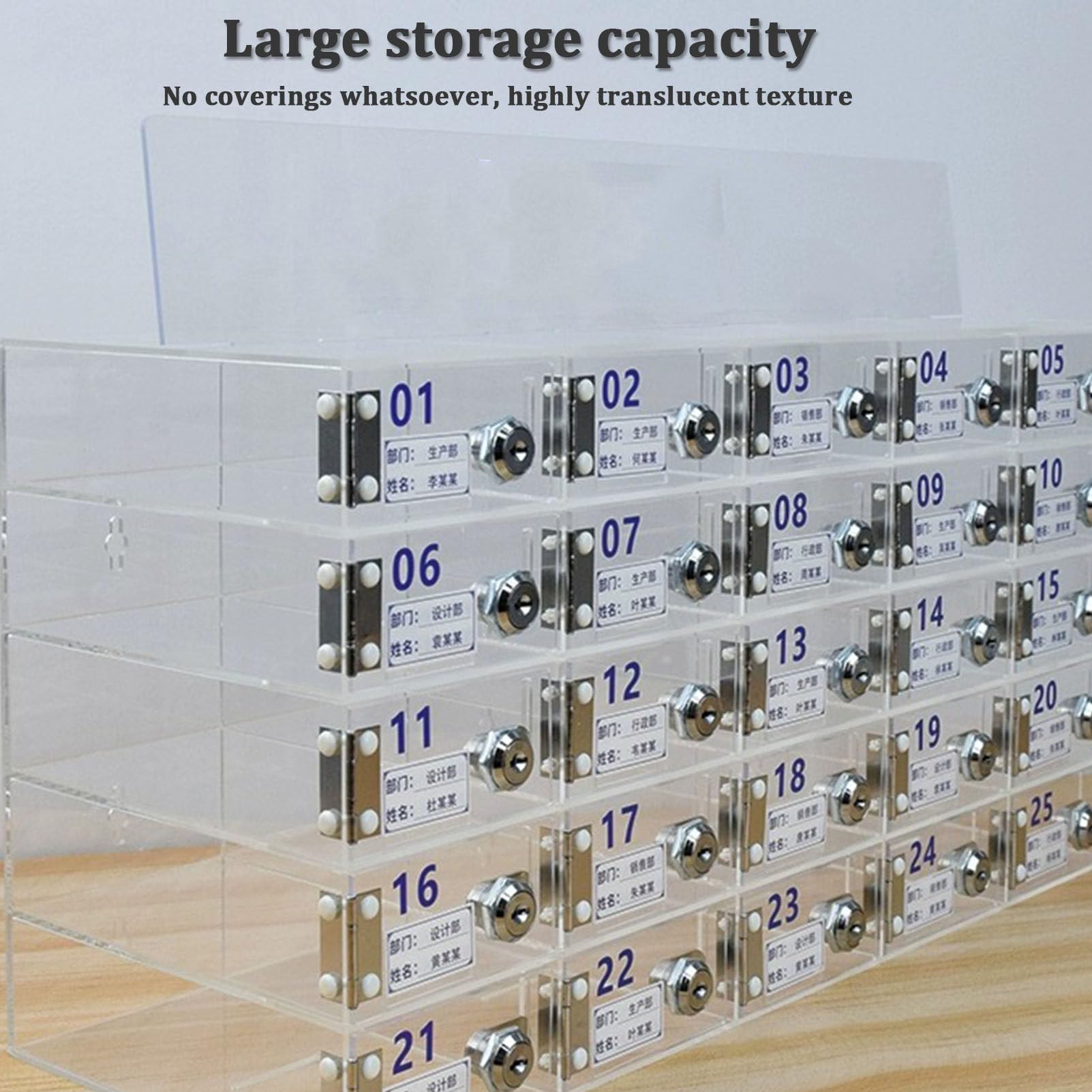Casillero para teléfono móvil Caja de Almacenamiento para teléfono móvil Soporte acrílico para teléfono móvil Caja de Almacenamiento de Escritorio casillero para teléfono Celular montado