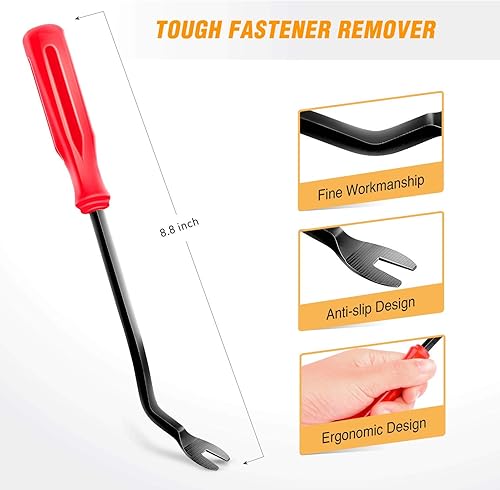 Miniatura 5 de GOOACC 100 clips automotrices de nailon tipo empuje, retenedor de remaches, sujetadores de parachoques para Toyota #52161-02020 0.354 in, 1