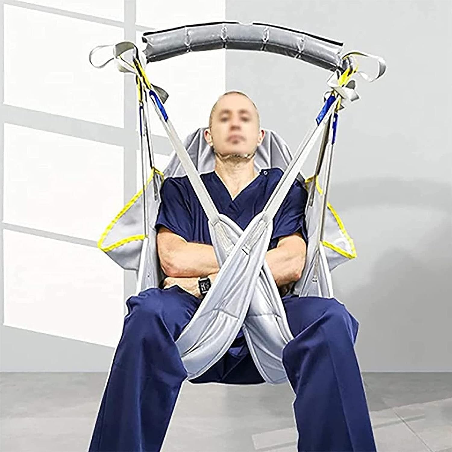 Correa De Transferencia para Elevador De Enfermería, Elevador De Cuerpo Completo, Arnés para Inodoro, Cinturón De Transferencia para Uso Doméstico, para Personas Mayores Disca,