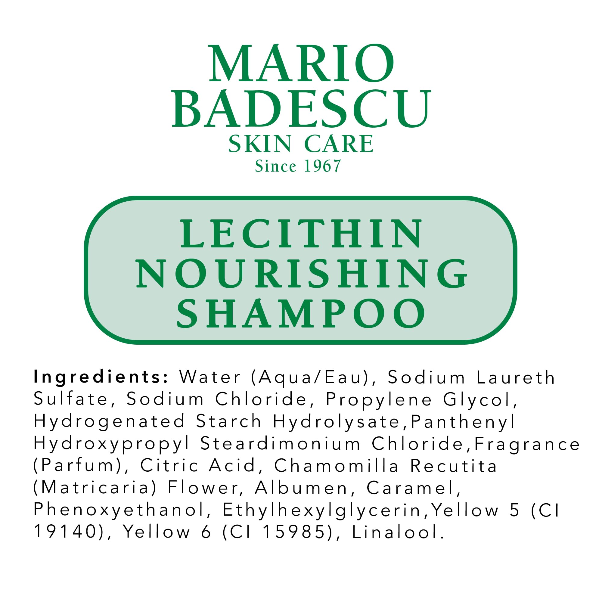 Mario Badescu Lecithin Nourishing Shampoo | Hydrating and Moisturizing Shampoo for Men & Women with Jojoba Oil & Lecithin | Helps Restore Dry, Damaged & Color-treated Hair
