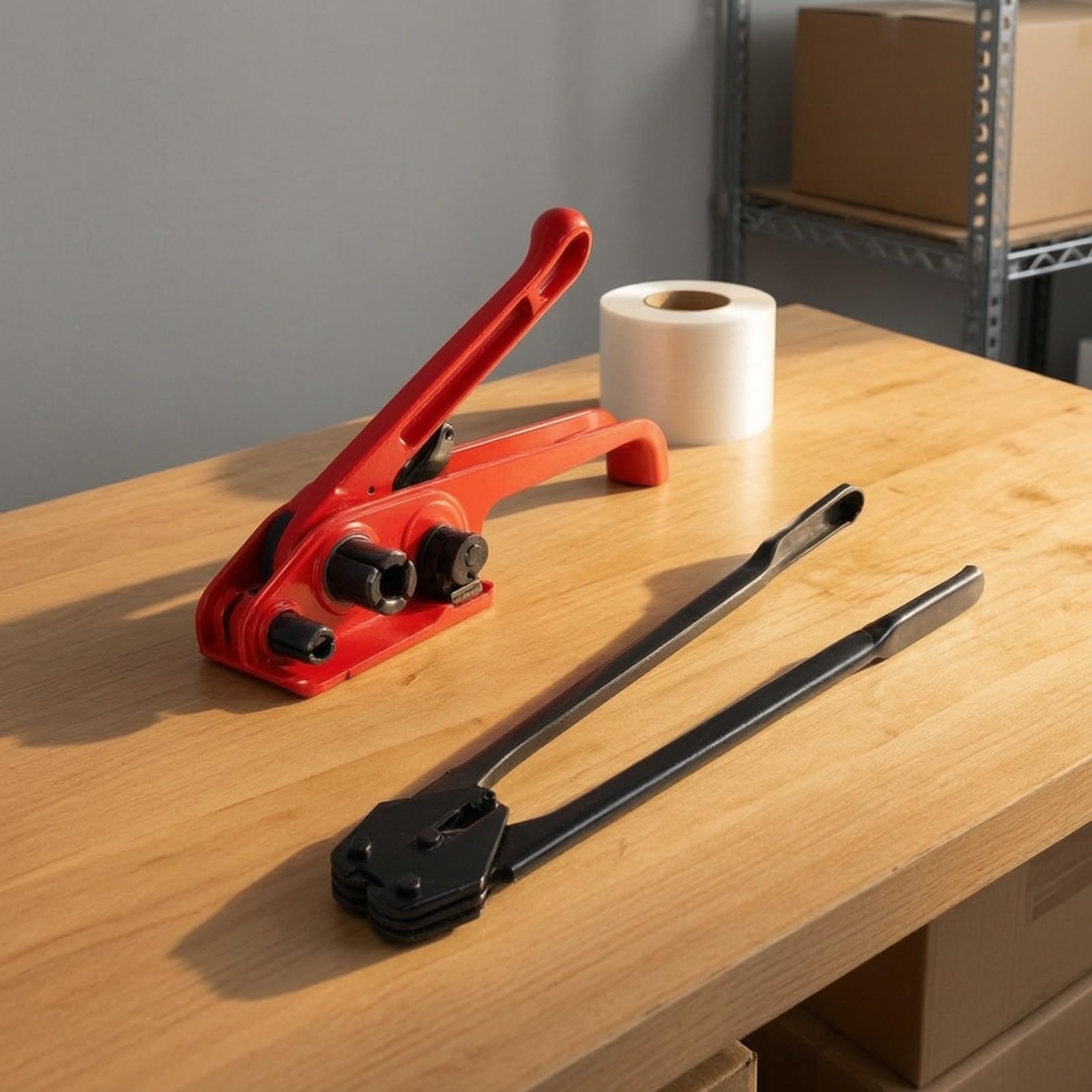 Herramienta Flejado Pet Manual Ergonómico Sellador Fleje Manual Ligero Kit Fleje Bandas para Talleres