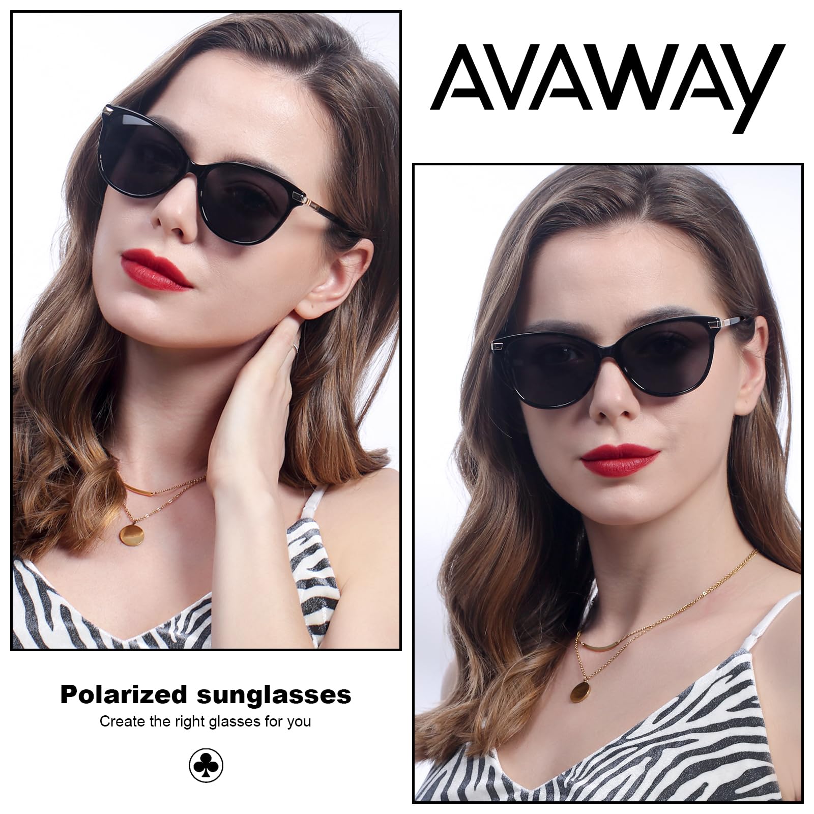 AVAWAY Okulary Przeciwsłoneczne z Polaryzacją w Stylu Retro, dla Kobiet | Ochrona Przed Promieniowaniem UV, do Fotografii, Wędrówek, Podróży, Jazdy Samochodem, Kategorii 3, Oprawki Octanowe