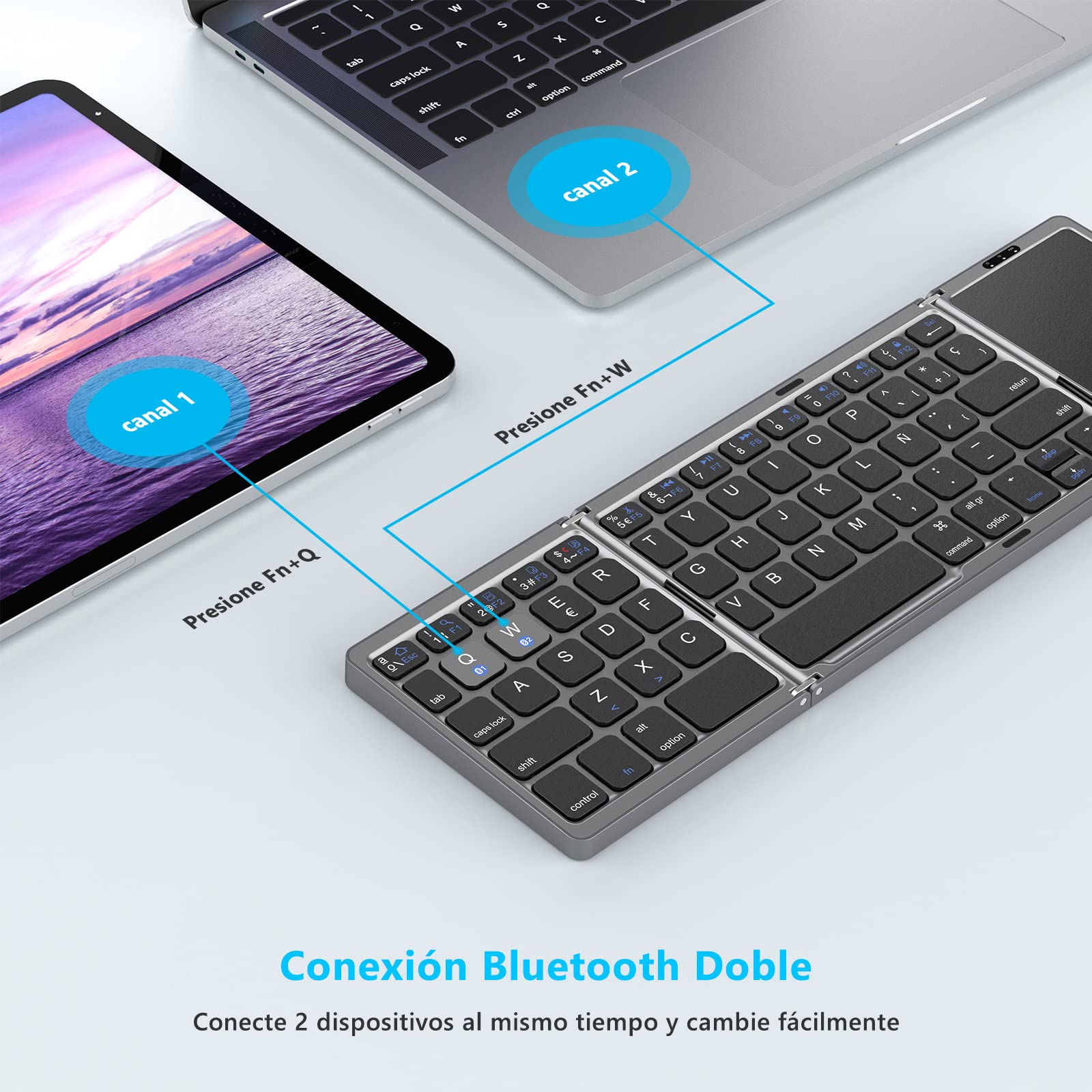 Clavier Numérique Sans Fil ASHU 22 Touches - Pavé Numérique Portable Ultra Fin Avec Mini Récepteur USB Pour PC, Noir