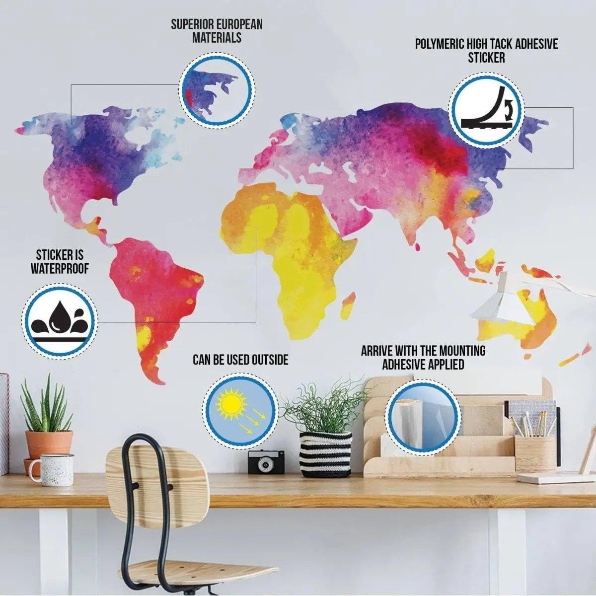 Adhesivo de vinilo colorido para pared con diseño de colibrí: añade encanto a la decoración de tu hogar, 21 x 24 pulgadas, mate