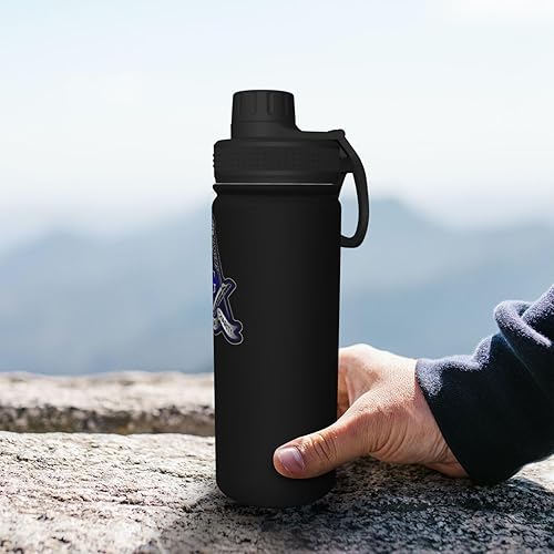 Miniatura 6 de Qauirfe Faith Hope Charity - Botella de agua masónica masónica con aislamiento de acero inoxidable 18 onzas, a prueba de fugas, caliente y fría,