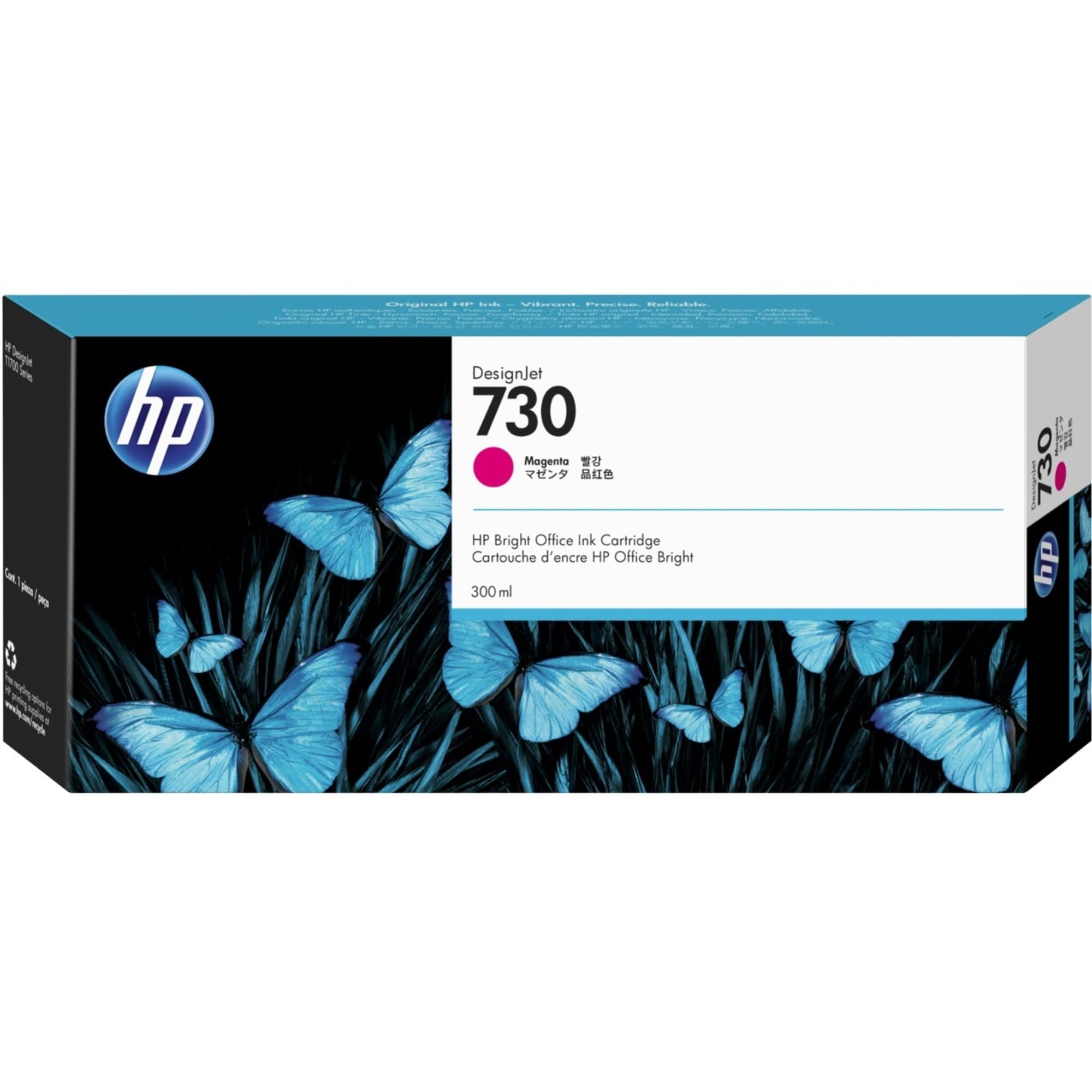 Original HP 730 High Capacity Magenta Ink Cartridge (P2V69A)