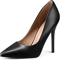 mysoft Women's High Heels Pumps Closed Pointed Toe Stiletto 4IN Heels Dress Wedding Shoes