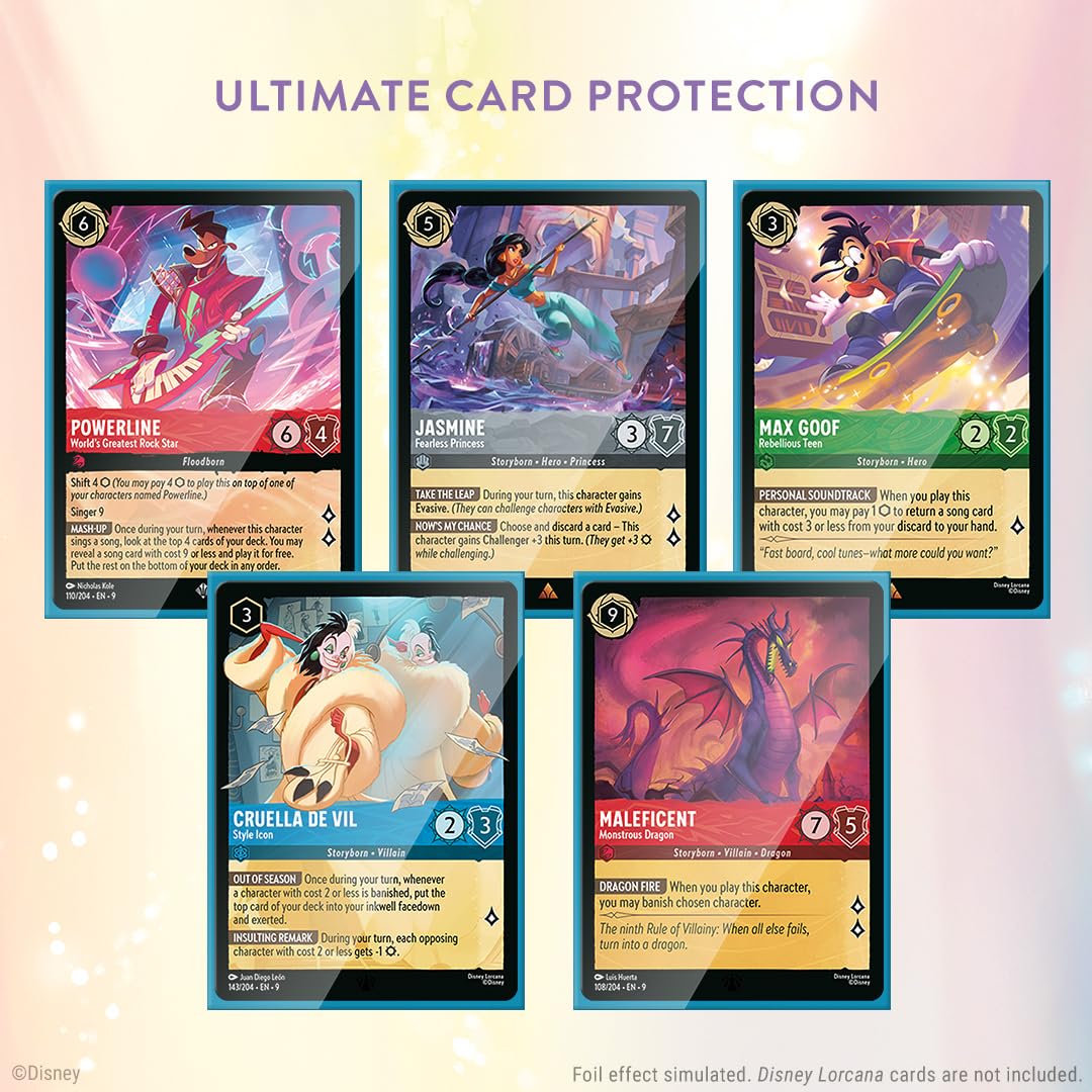 disney lorcana tcg card list Amazon.com: Ravensburger Disney Lorcana TCG Card Sleeve Pack – I2I | 65  Protective Sleeves for TCG Decks
