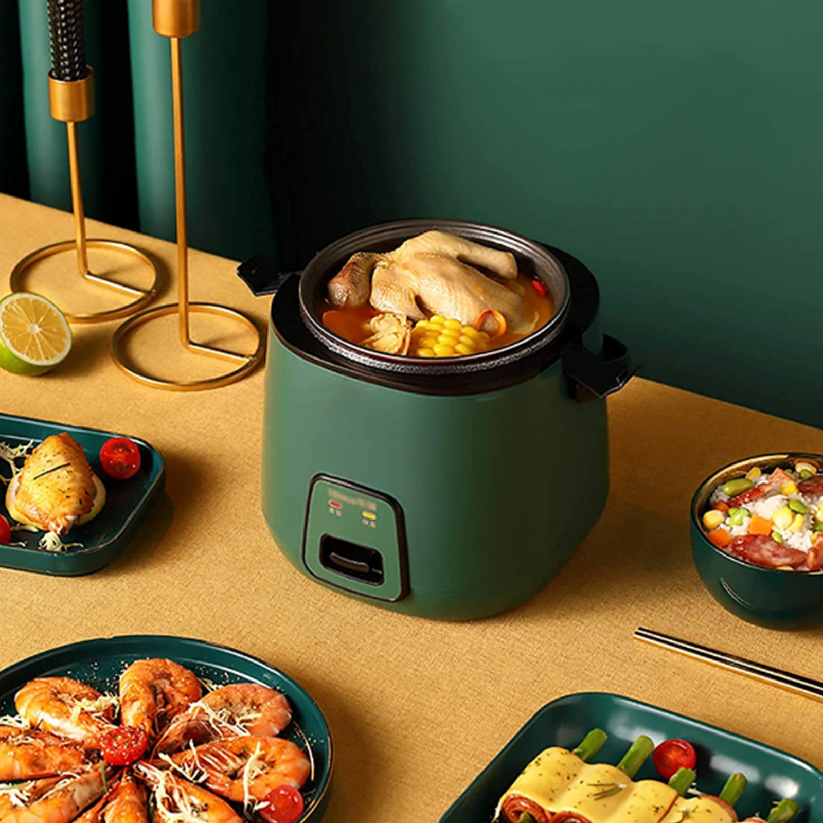 多機能炊飯器 3L ミントグリーン Amazon | スマート炊飯器アルミ胆嚢大容量3L多機能炊飯器家庭用