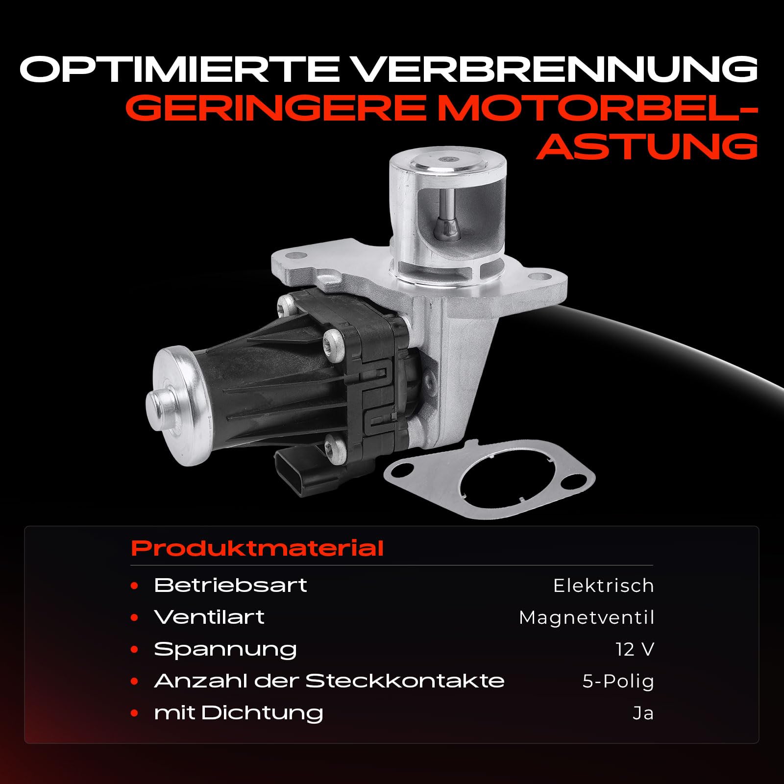 Frankberg 1x AGR-Ventil Kompatibel mit A-Klasse W176 B-Klasse W242 W246 2013-2018 Note E12 Qashqai II J11 2013-Heute Clio IV BH KH 2012-Heute Me.g.a.ne III 2009-Heute 1.5L Diesel