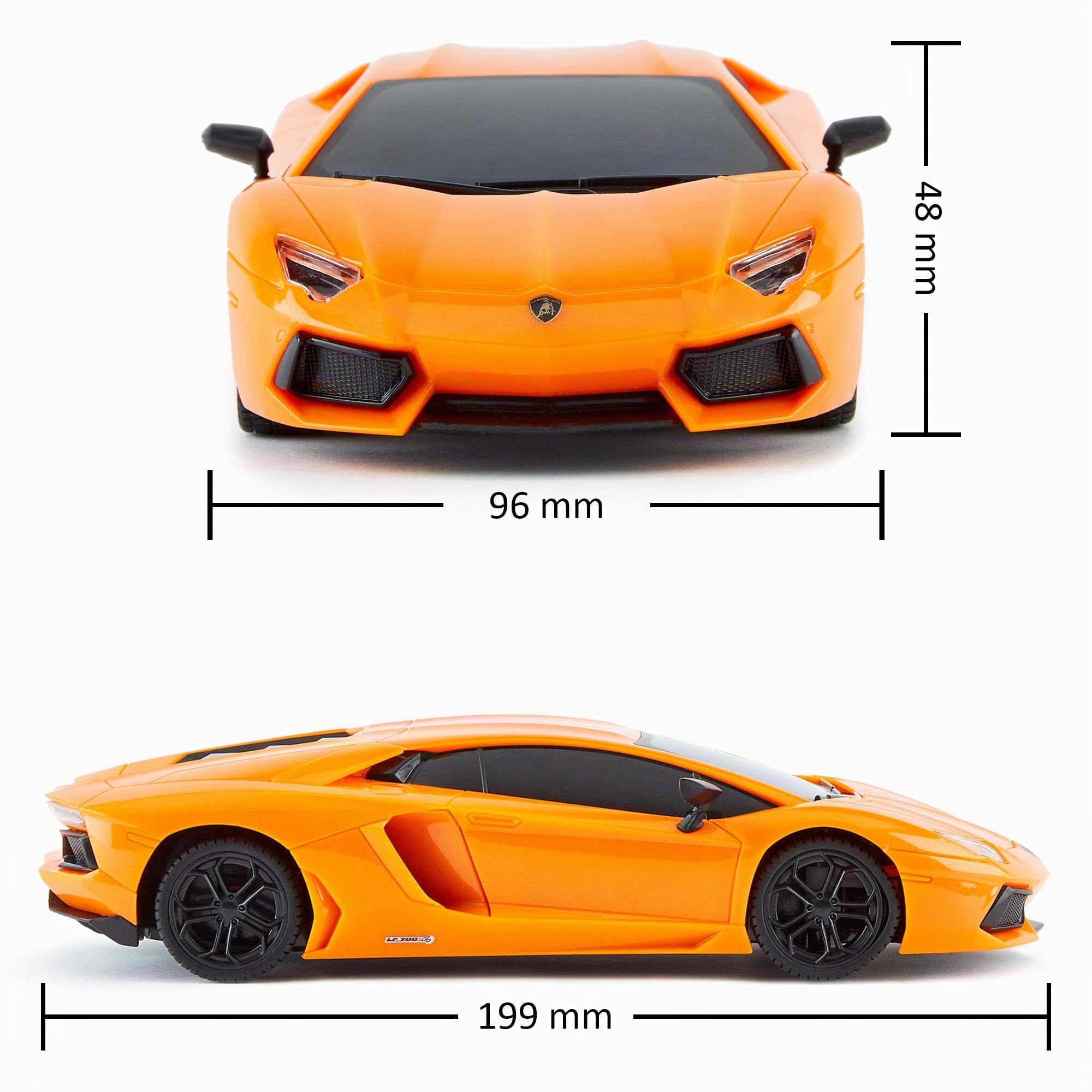 CMJ RC Cars Lamborghini Aventador LP700-4 Auto telecomandata con licenza ufficiale in scala 1:24 con luci di lavoro 2.4Ghz