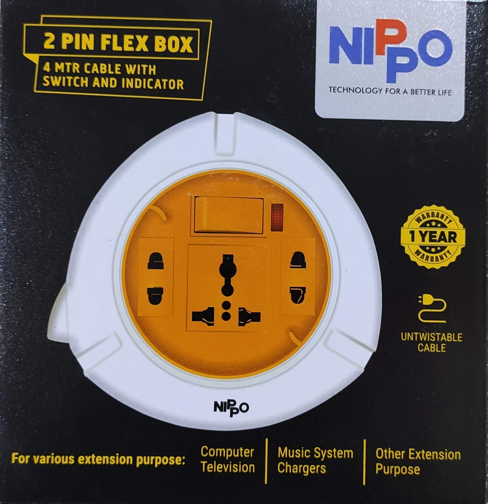 Nippo Flexi Cord-4 Mtr Cord : Amazon.in: Home Improvement