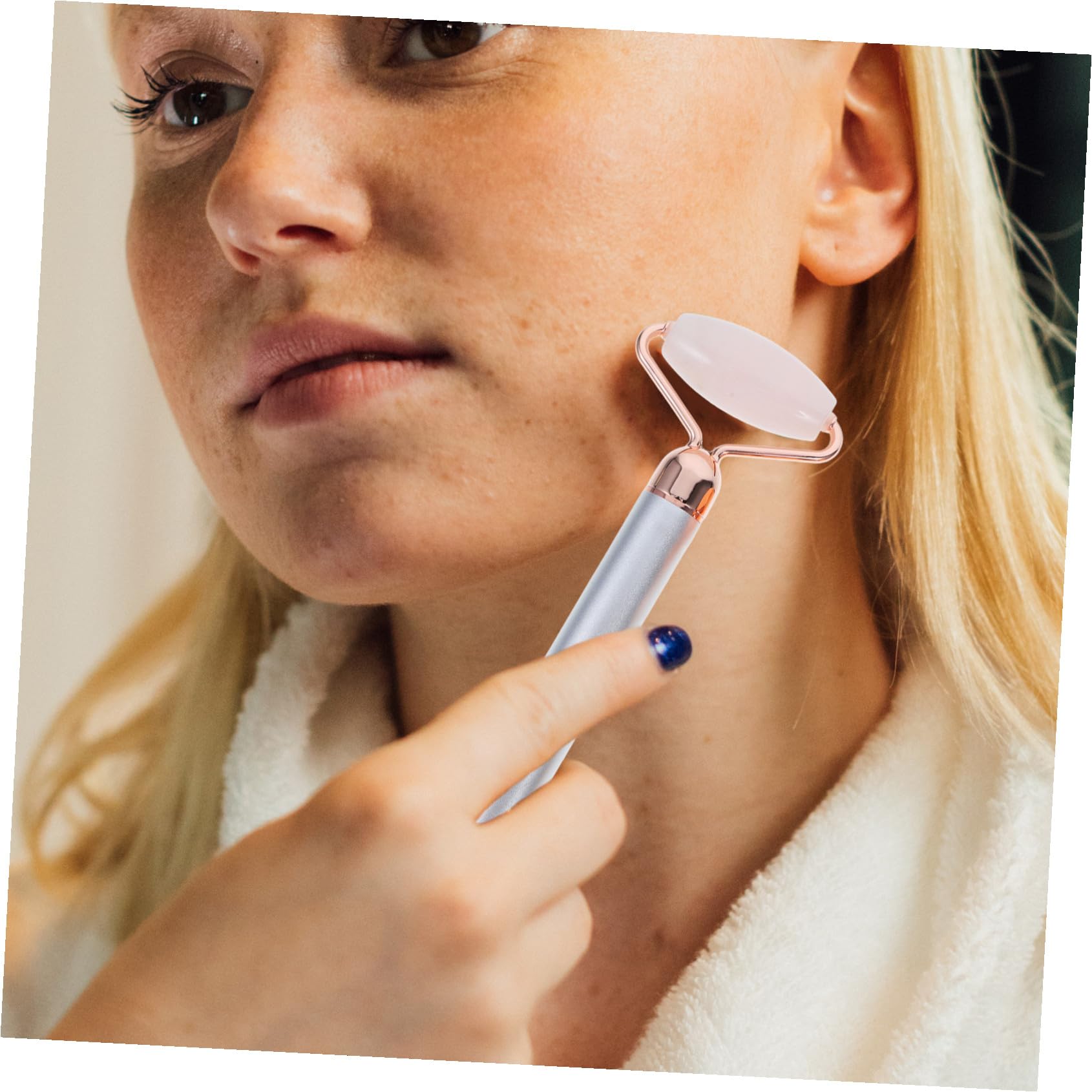 Elektrischer Jade Gesichtsroller 3-in-1 aus Natürlichem Jade für Gesichtsmassage und Hautstraffung Leichtes Massagegerät und Professionelle Hautpflege