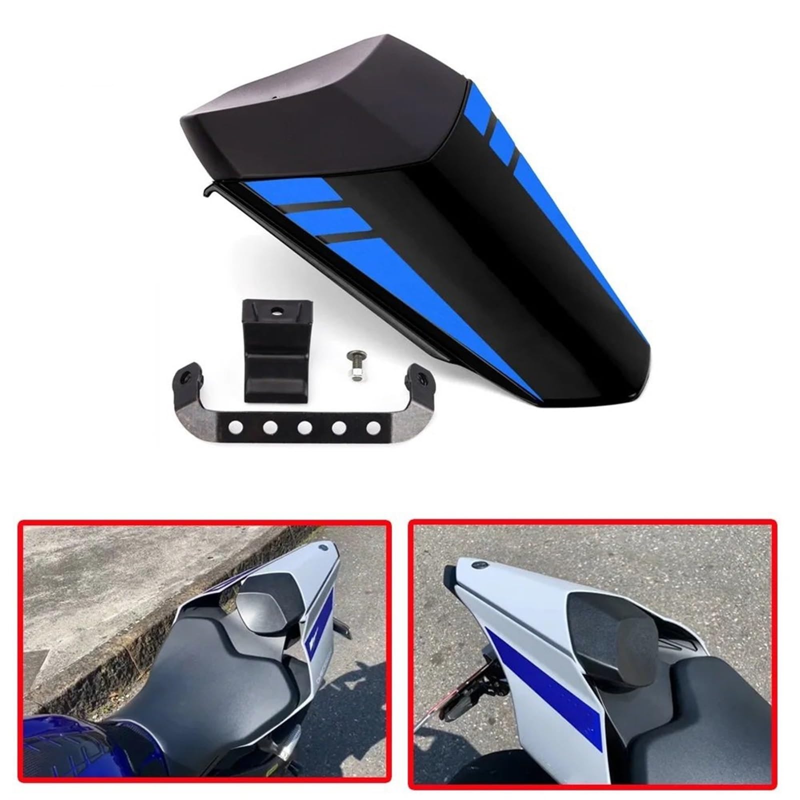 Alas para Moto Cubierta de Asiento de carenado Trasero para Yamaha YZF R1 YZFR1 2015-2022. Juego de Cubierta de Asiento de Motor. Deflector Aire(Carbon Fiber)