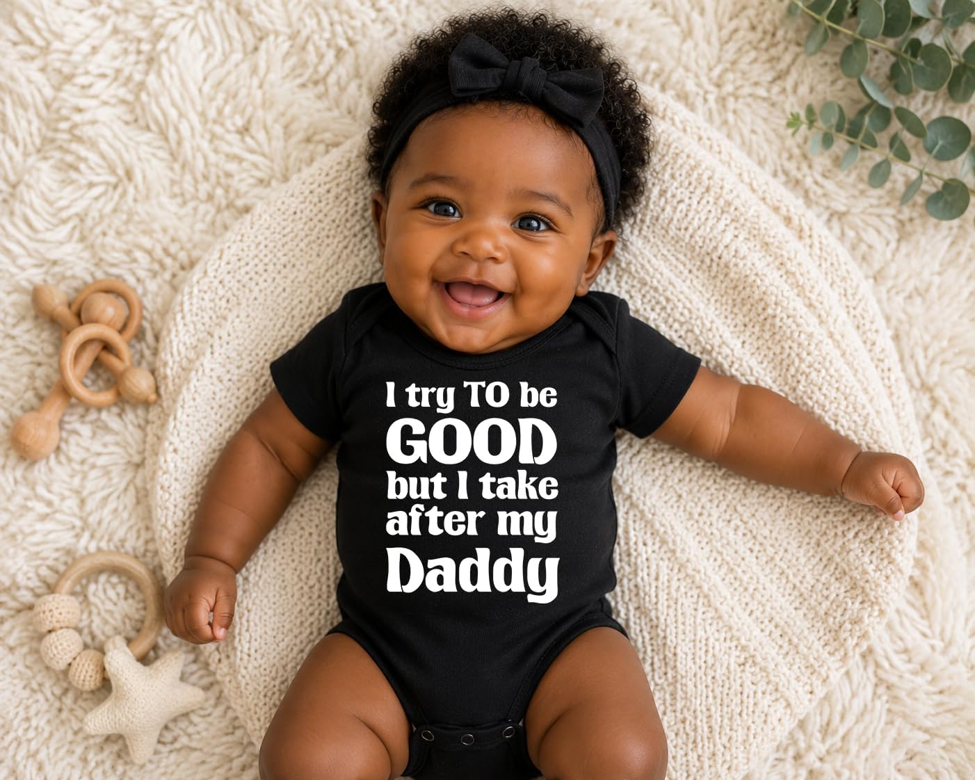 CBTwear I Try to Be Good Take After My Daddy Baby Bodysuit image 5