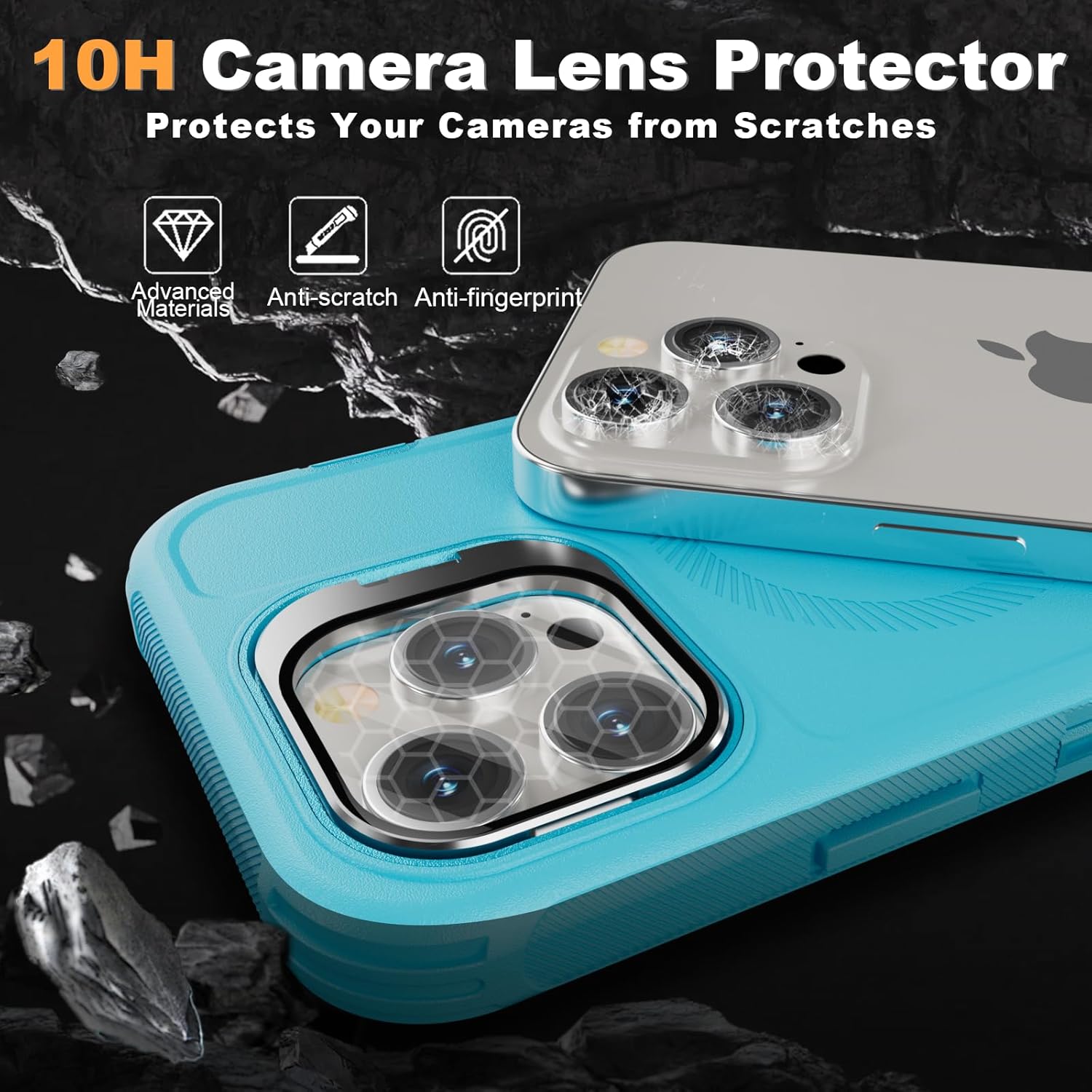 for iPhone 14 Pro Max Case with Stand & Built-in Camera Cover, MagSafe Compatible, Heavy-Duty Shockproof Protection, Magnetic & Rugged Phone Cover for iPhone 14 Pro Max 6.7'', Teal - Image 4