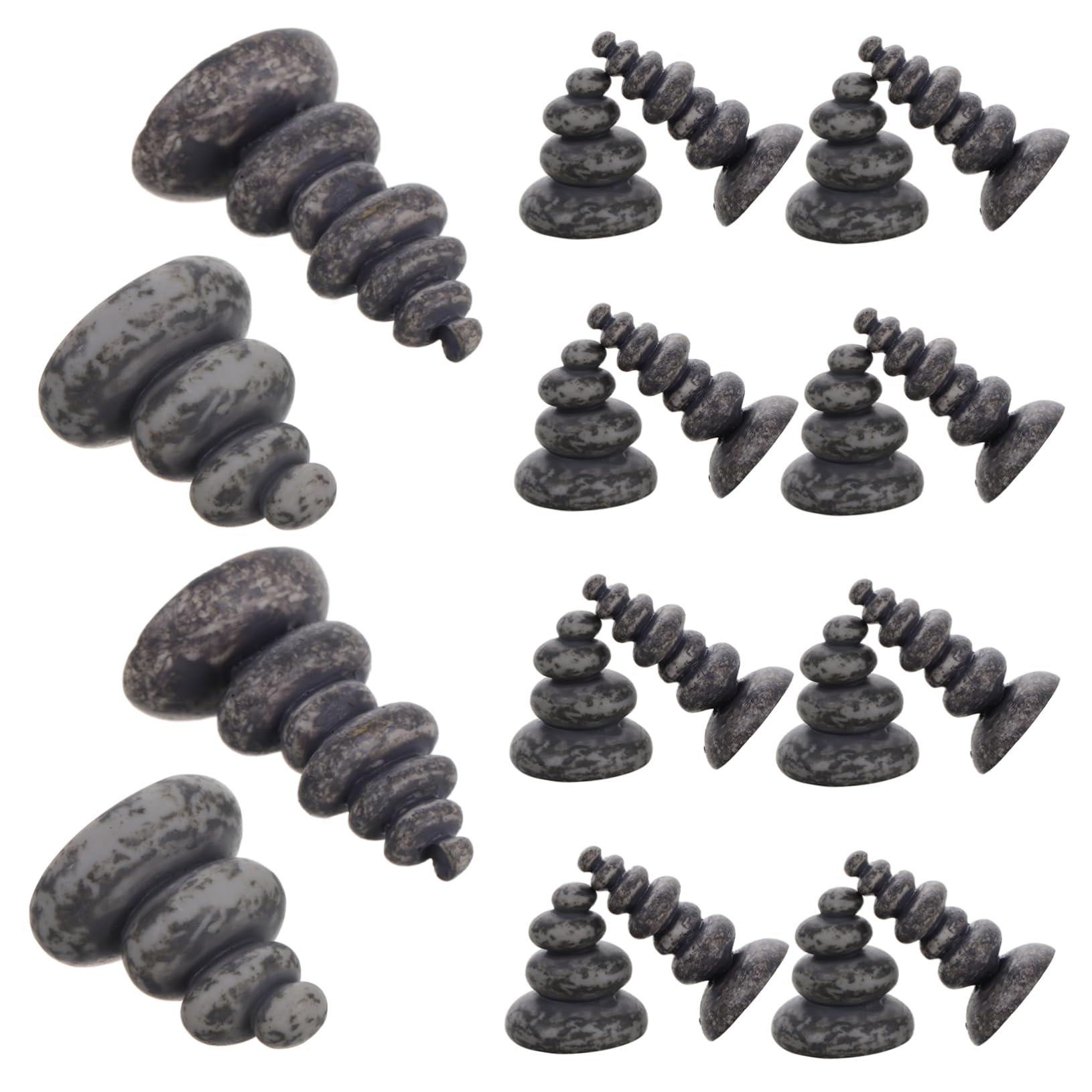 FELTECHELECTR 20pcs Retro Stacked Rock Garden Statues Handmade Zen Balancing Stones for Micro Landscape Decor Fish Tank Landscape Aquarium and Fairy Garden Designs