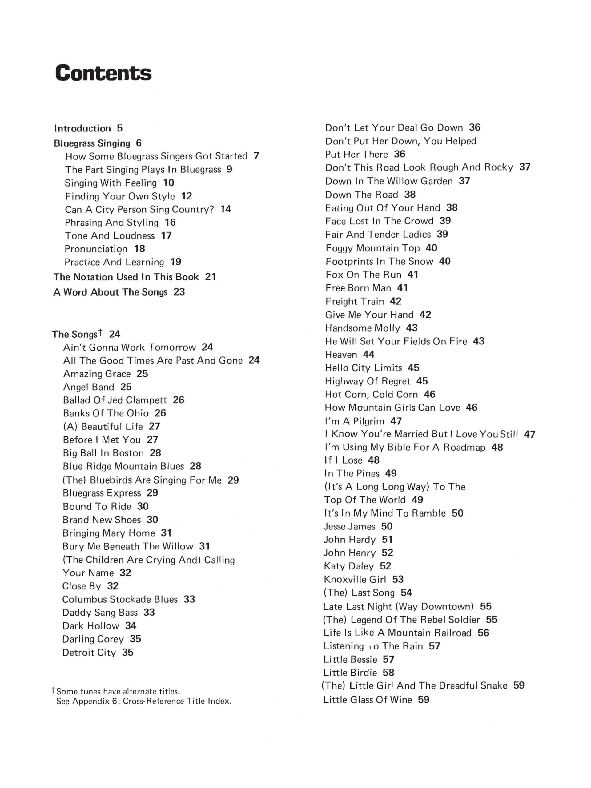 Bluegrass Songbook