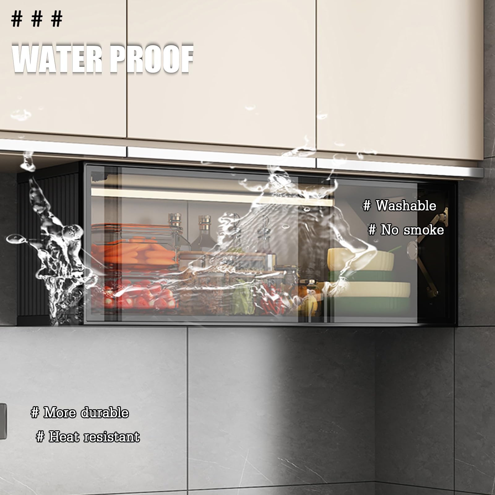 Armario Flotante, botiquín de Pared, Vitrina, Organizador de Almacenamiento Decorativo Retro, para Cocina, Comedor, baño y Sala de Estar(Nero,60cm)