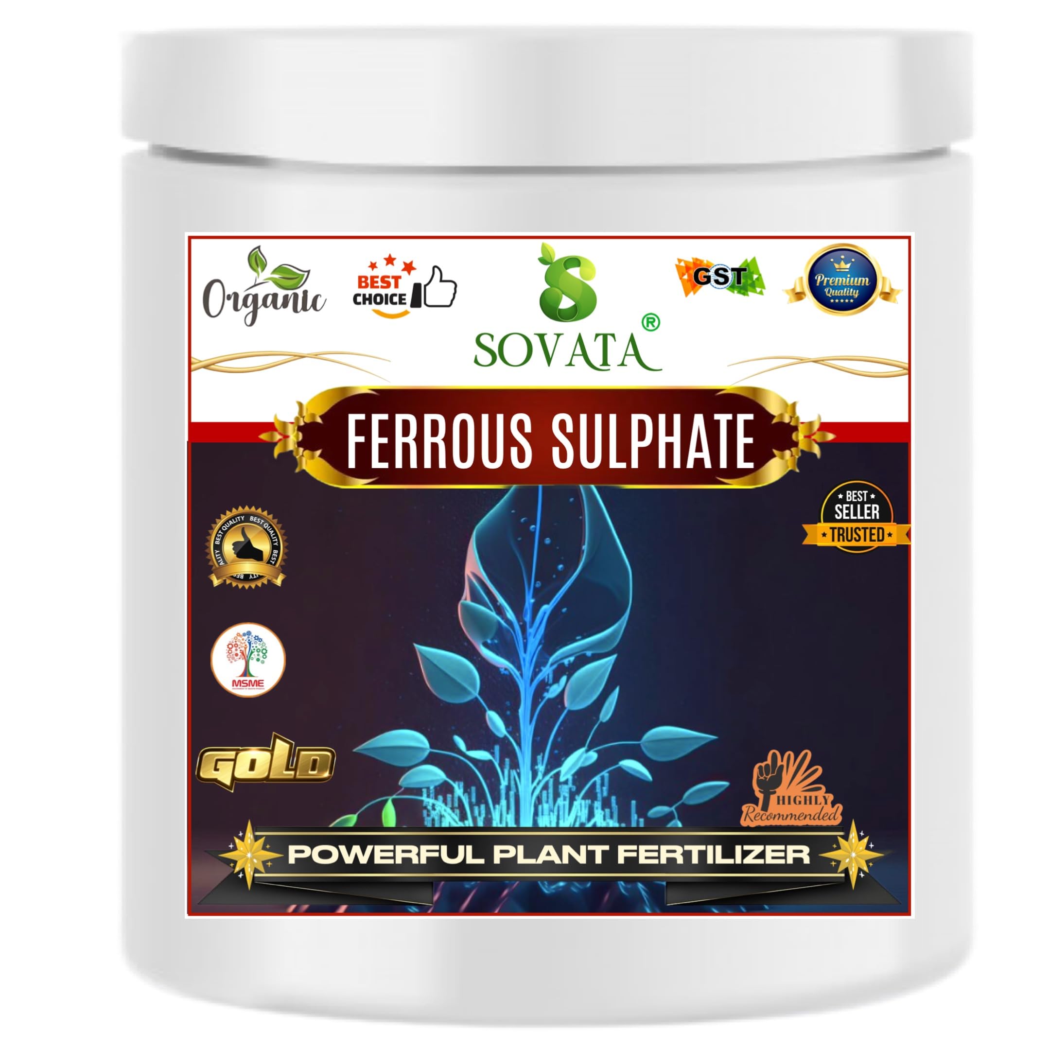 Sovata® Ferrous Sulphate, Powerful Essentail Organic Fertilizer for Overall Healthy and Fast Growth of All Plants. (200 gm) (B0D8HZSV5N) Amazon Price History, Amazon Price Tracker