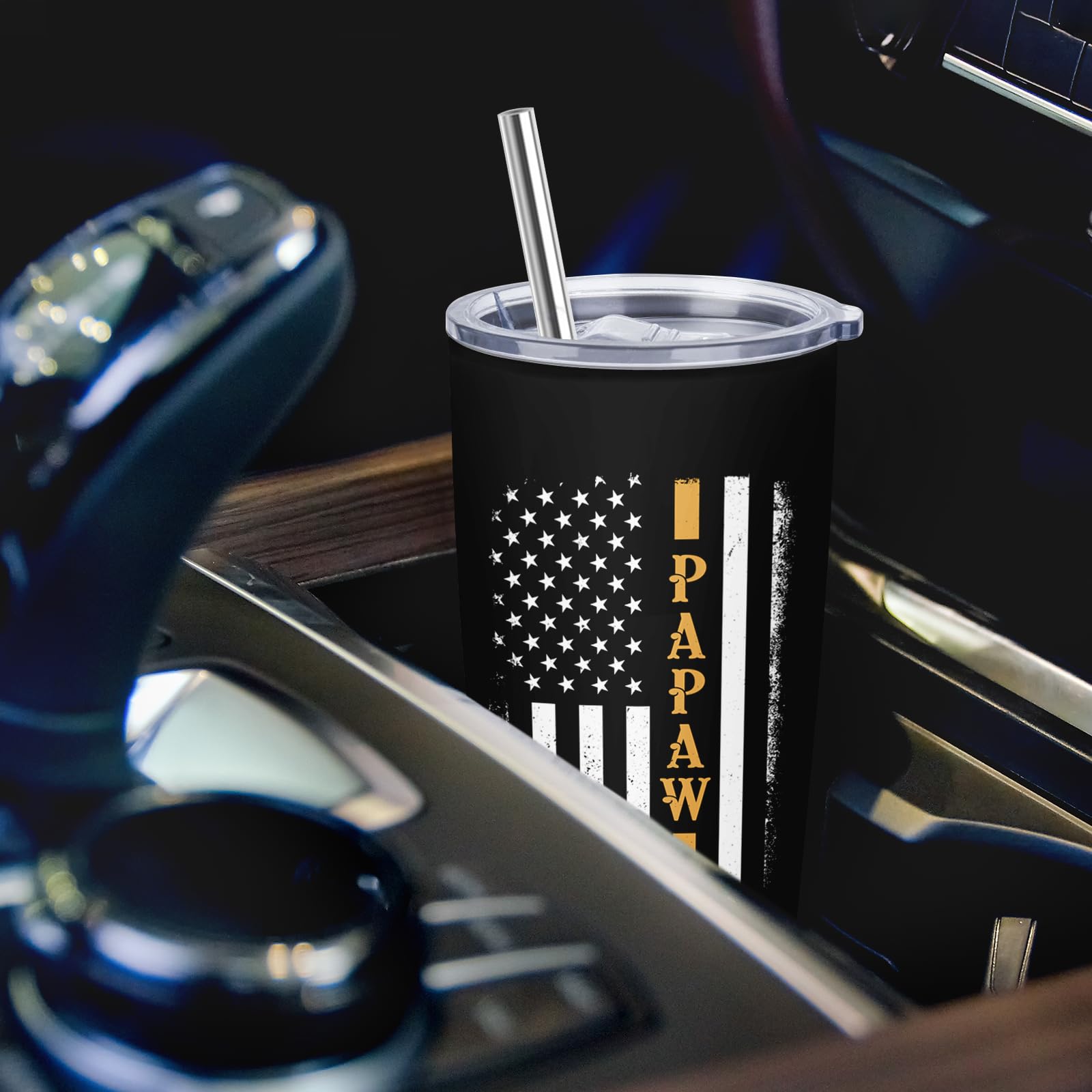Papaw Fathers Day Gift, Papaw Gifts from Grandkids/Grandson/Grandaughter, Papaw Gifts for Grandpa, Birthday Gift for Papaw, 20 oz Insulated Stainless Steel Tumbler