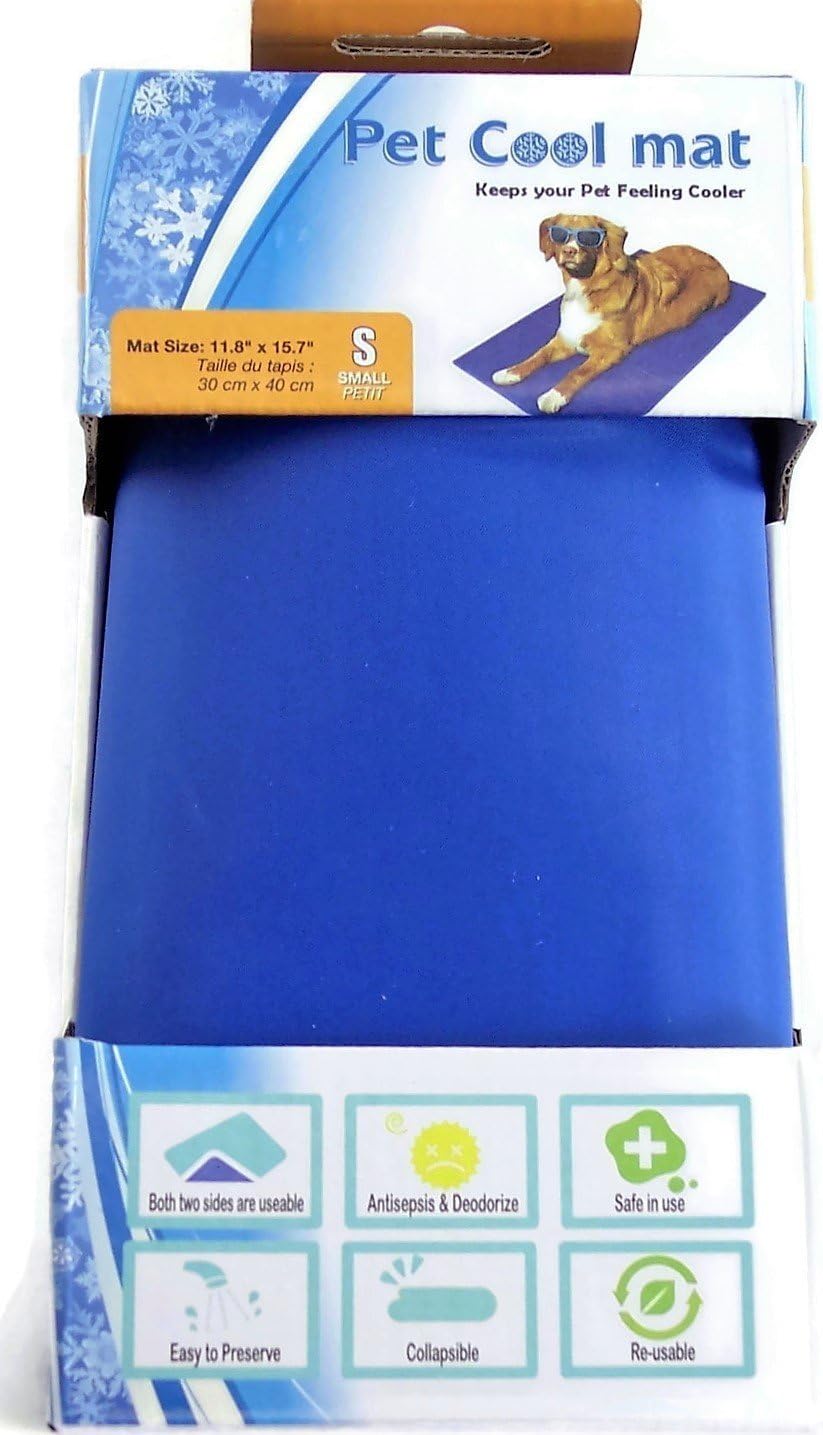 Pet Cool Mat for Small Pets Dogs Cats Size 11.8 x 15.7 Blue