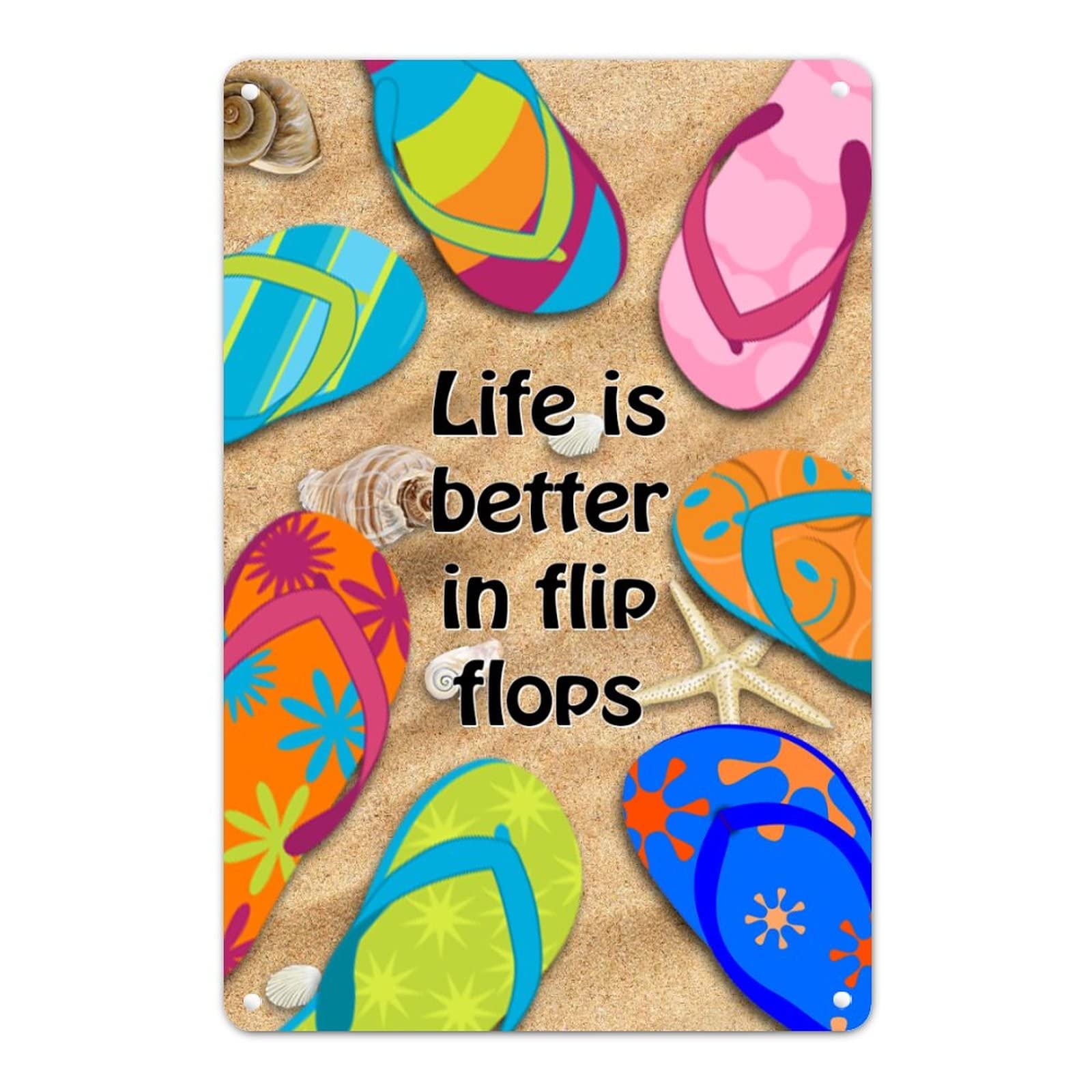 Life is Better in Flip Flops T-Shirt Design Stock Vector - Illustration