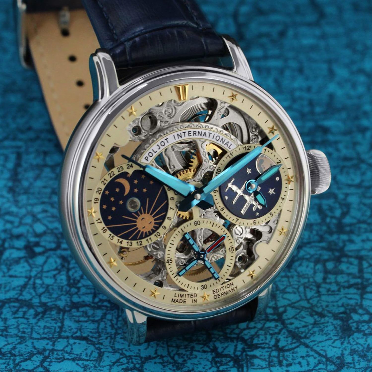 Poljot-International Herrenuhr Handaufzug Orbita Blau 9931.2940566