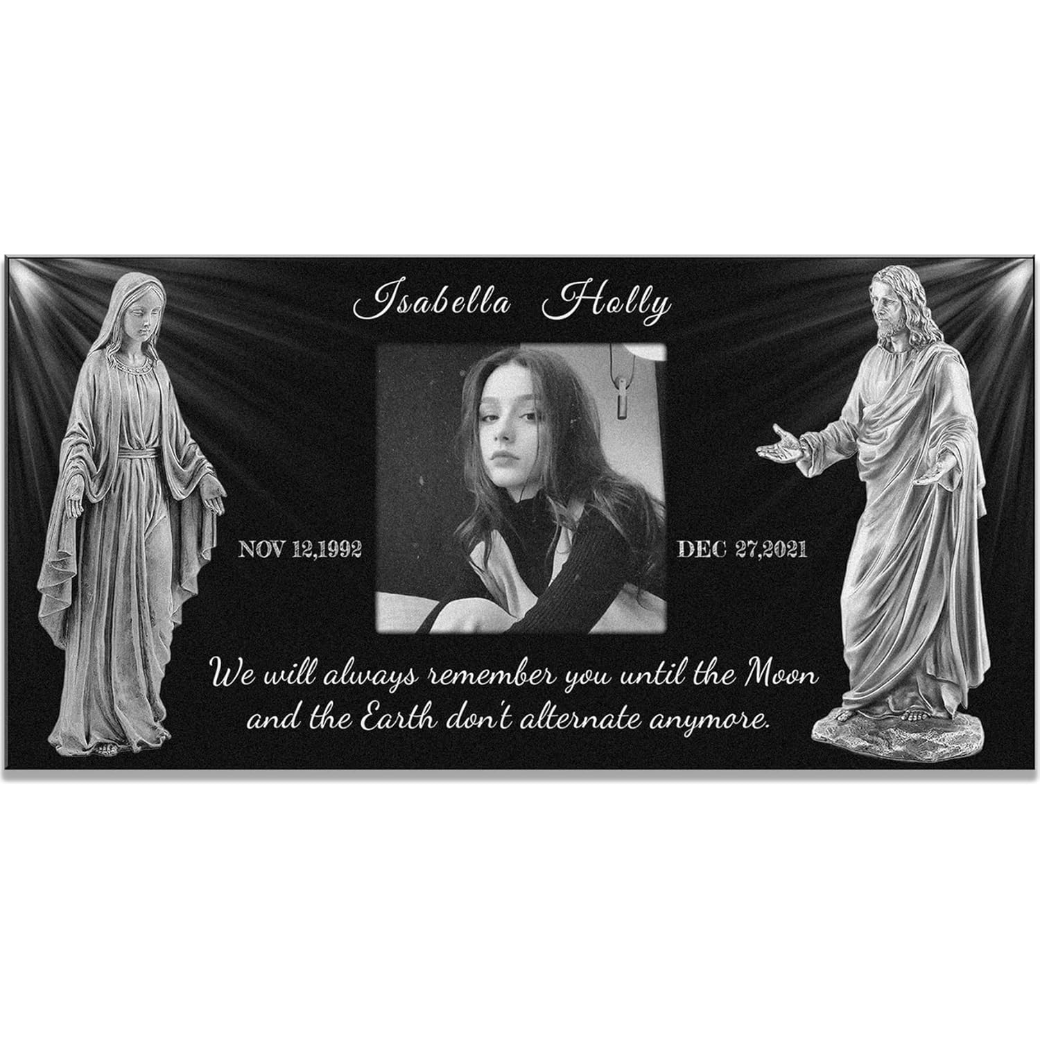 Memorial Stones for Loved Ones Personalized,Headstones for Graves