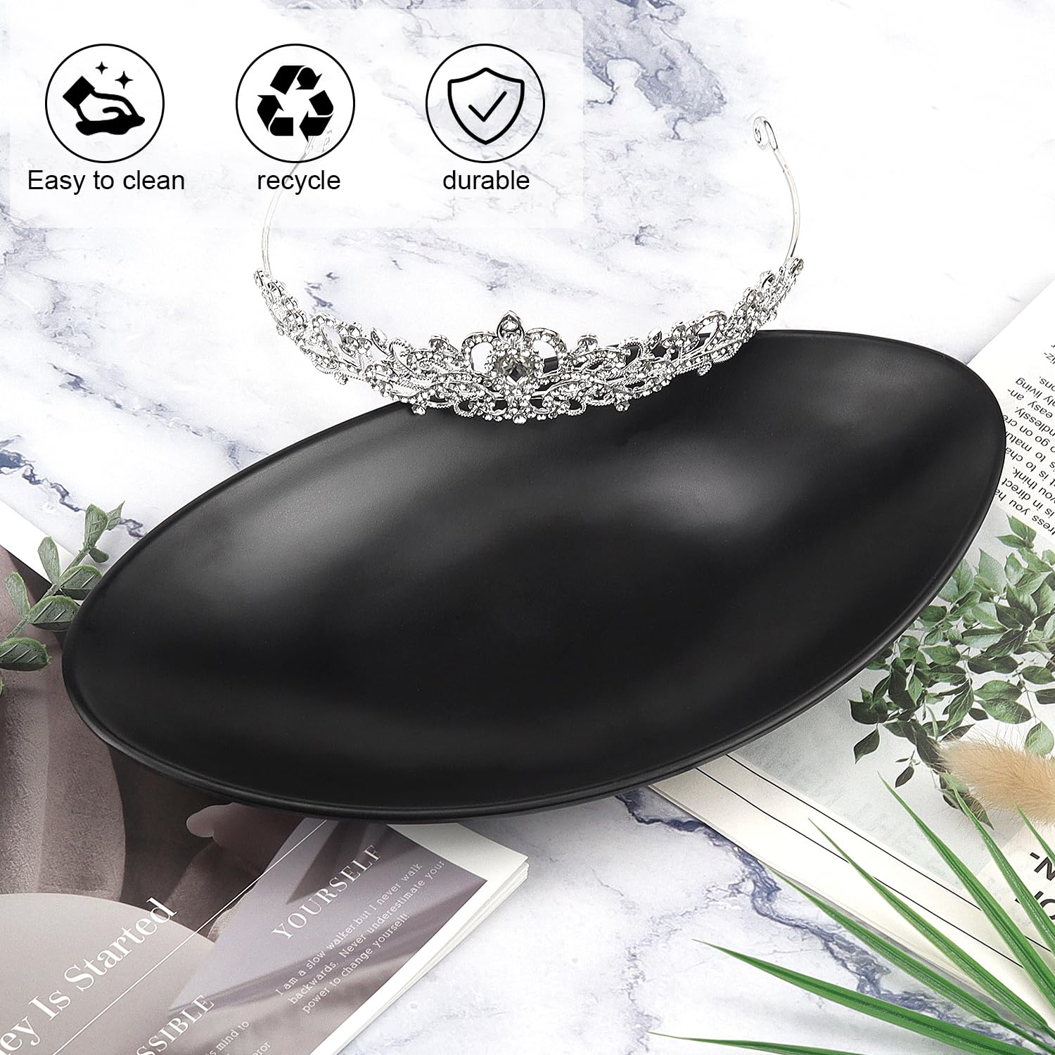 Lot De 2 Bocaux De Rangement Décoratifs Pour Bonbons, Bouteilles De Rangement à Motif Marbre (noir