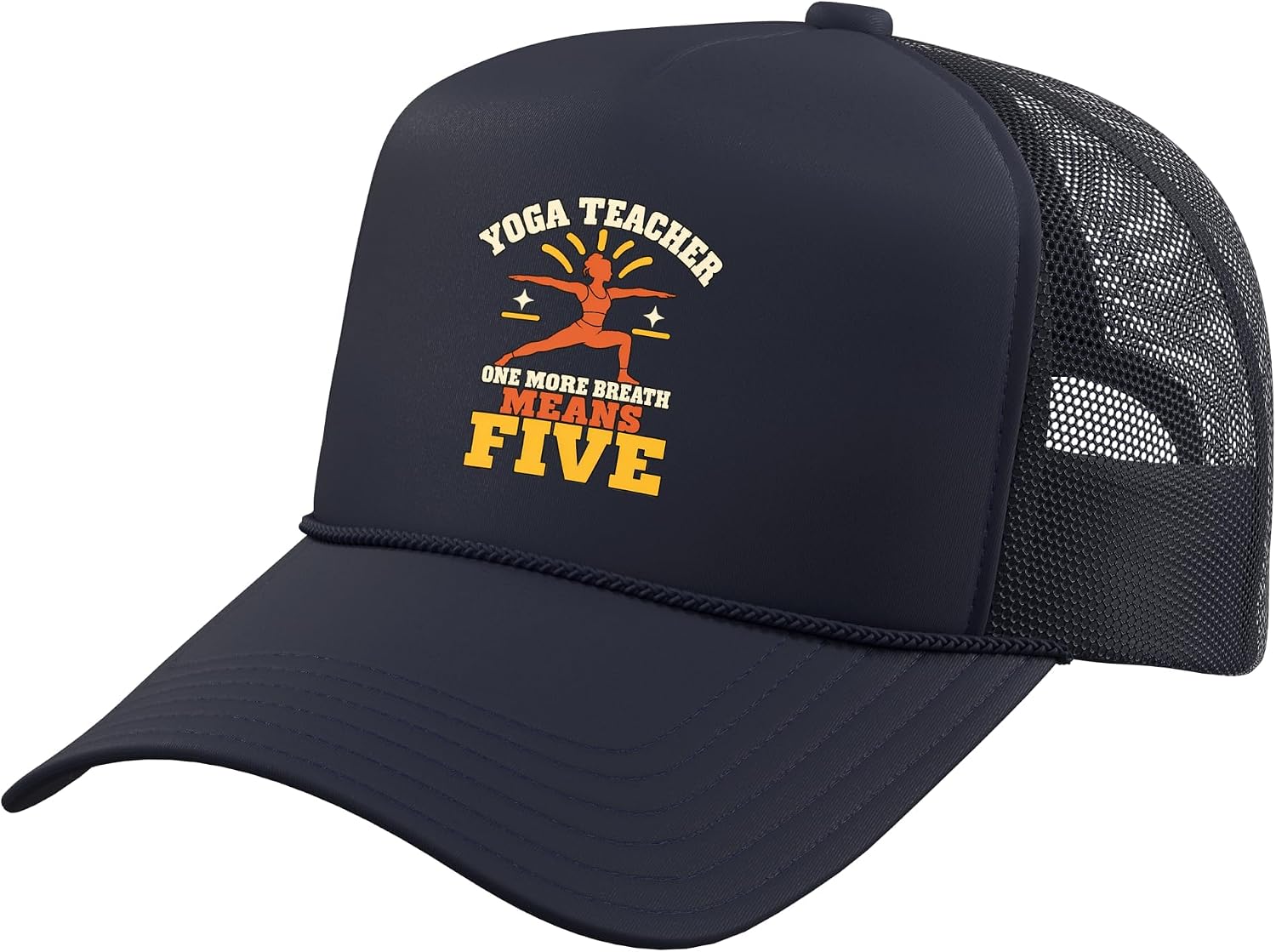 Funny Yoga Yoga Lover Vinyasa Savasana Gift Trucker Hat with Adjustable Mesh Back