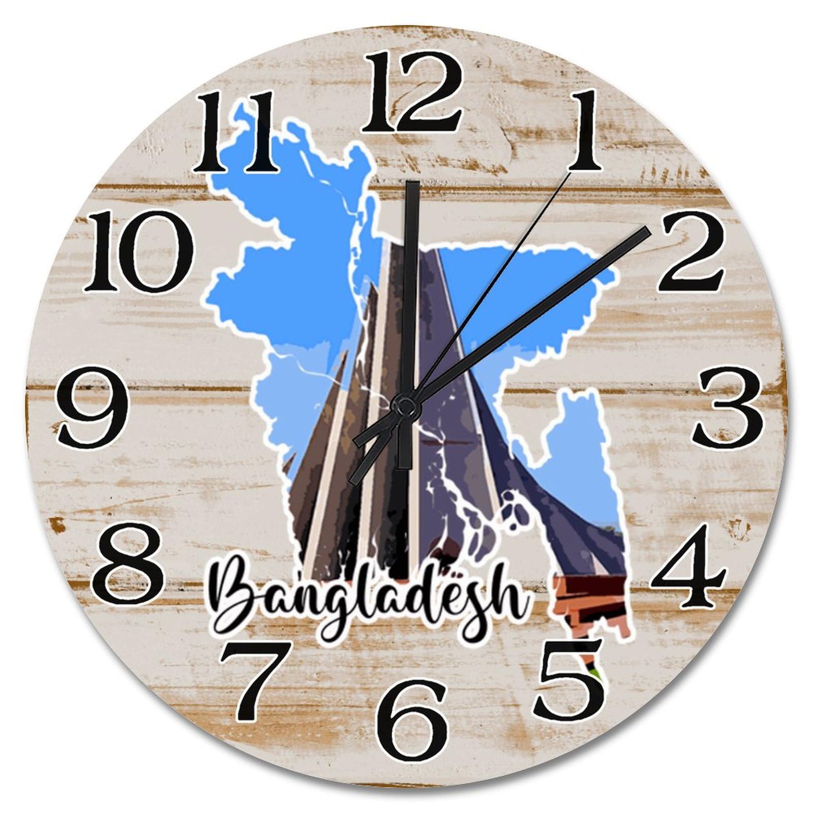 Horloge murale en bois 38 cm, decoration murale haut de gamme