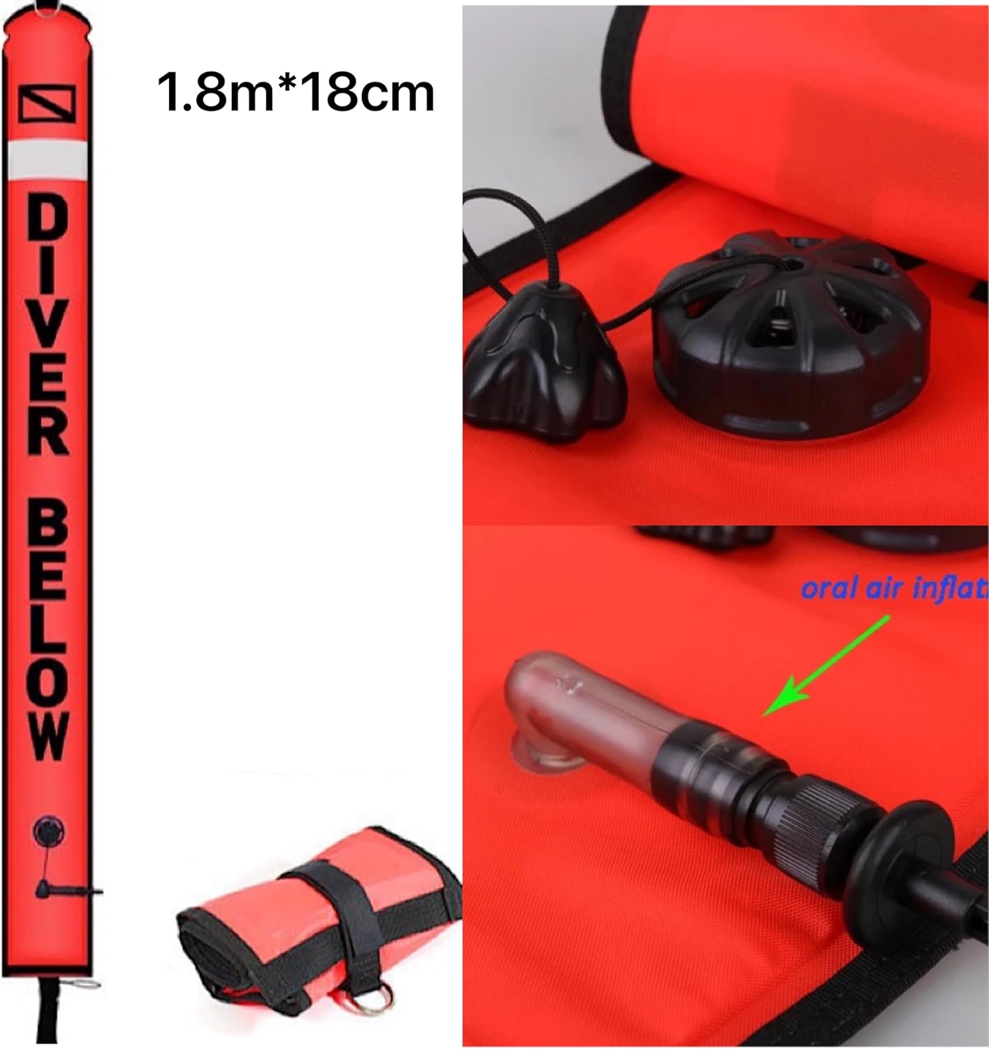 Dive Buoy Three Ways to inflate Safety Inflatable Scuba Diving SMB Surface Signal Marker Buoy Accessory Drop Shipping