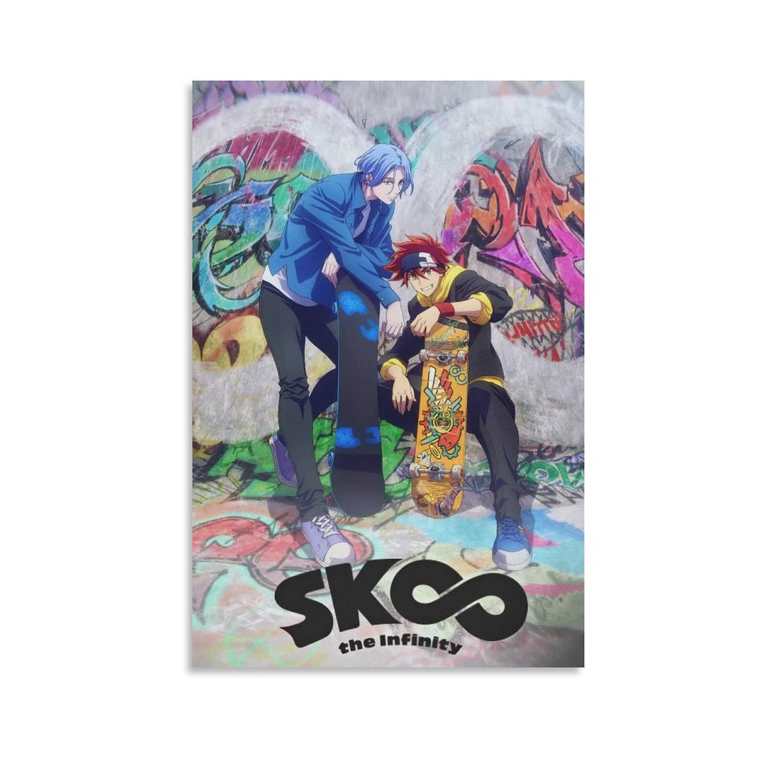 GUANGYING Japanese Original Series SK8 The Infinity Anime Art Poster (2) Gifts Canvas Painting Poster Wall Art Decorative Picture Prints Modern Decor framed-unframed 12x18inch(30x45cm)