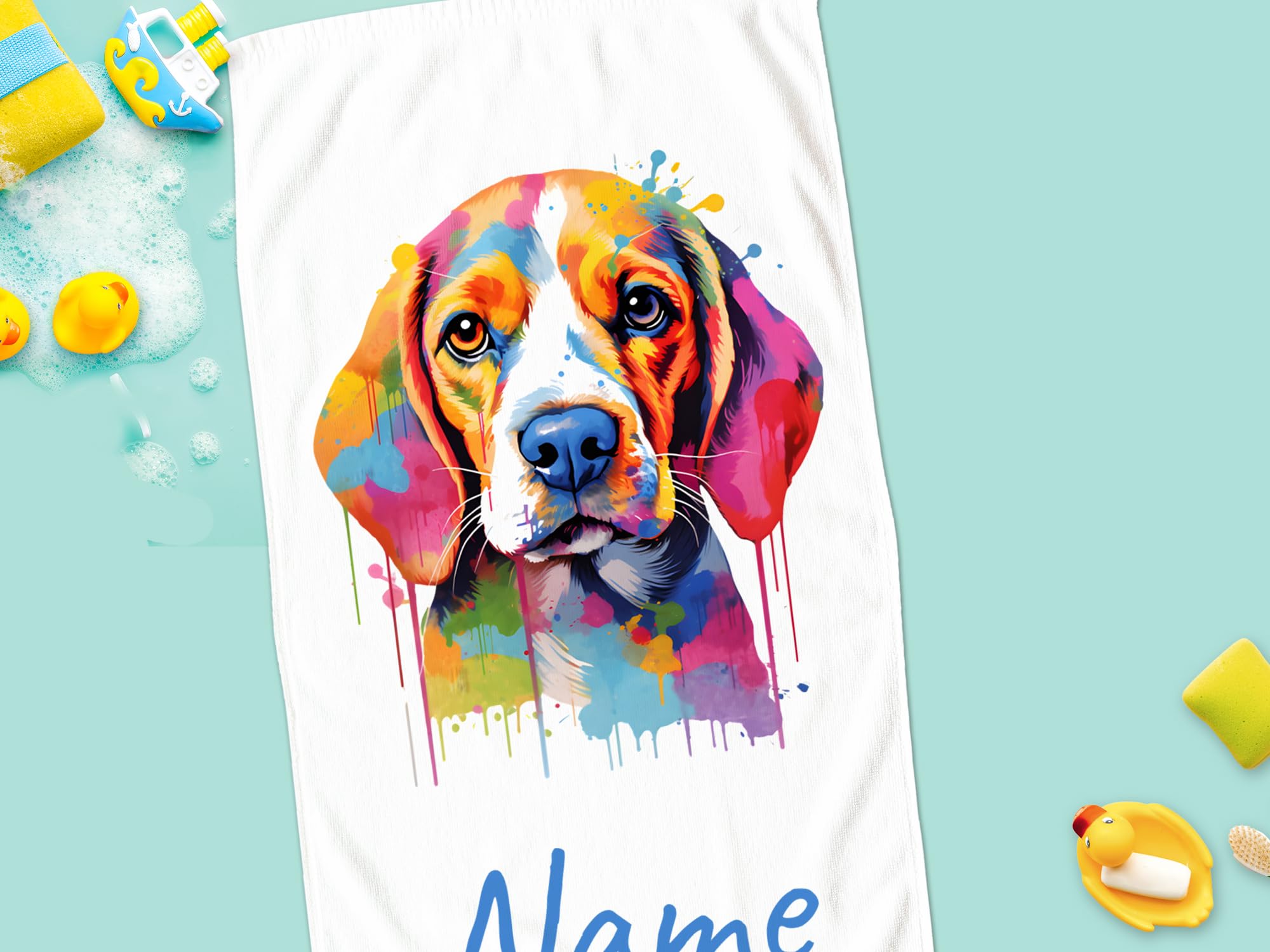 GRAZDesign Asciugamano Per Cani Con Nome Beagle Personalizzato Per Bambini E  Adulti, Asciugamano Da Sauna In, image size:2000x1500