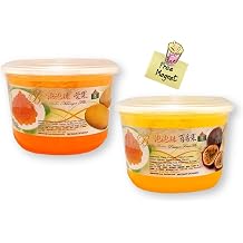 Combo Set Bolle Popping Boba Pearls 33.5 Oz. 2 lbs. 1 oz Each with 1 Bonus Bonus Gift Mango & Passion Fruit
