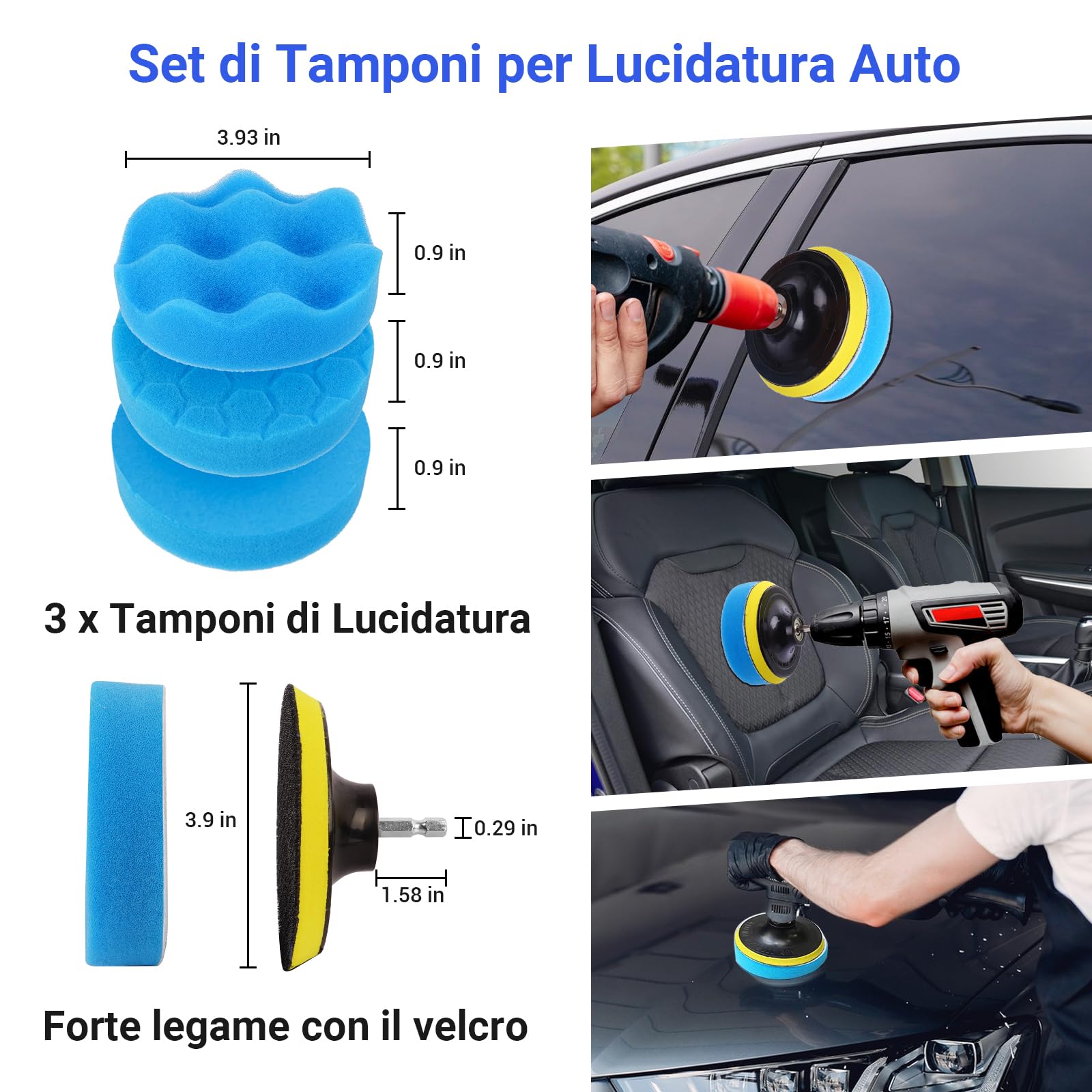 KIT DI SPAZZOLE Per La Pulizia Dei Dettagli Delle Ruote Dell