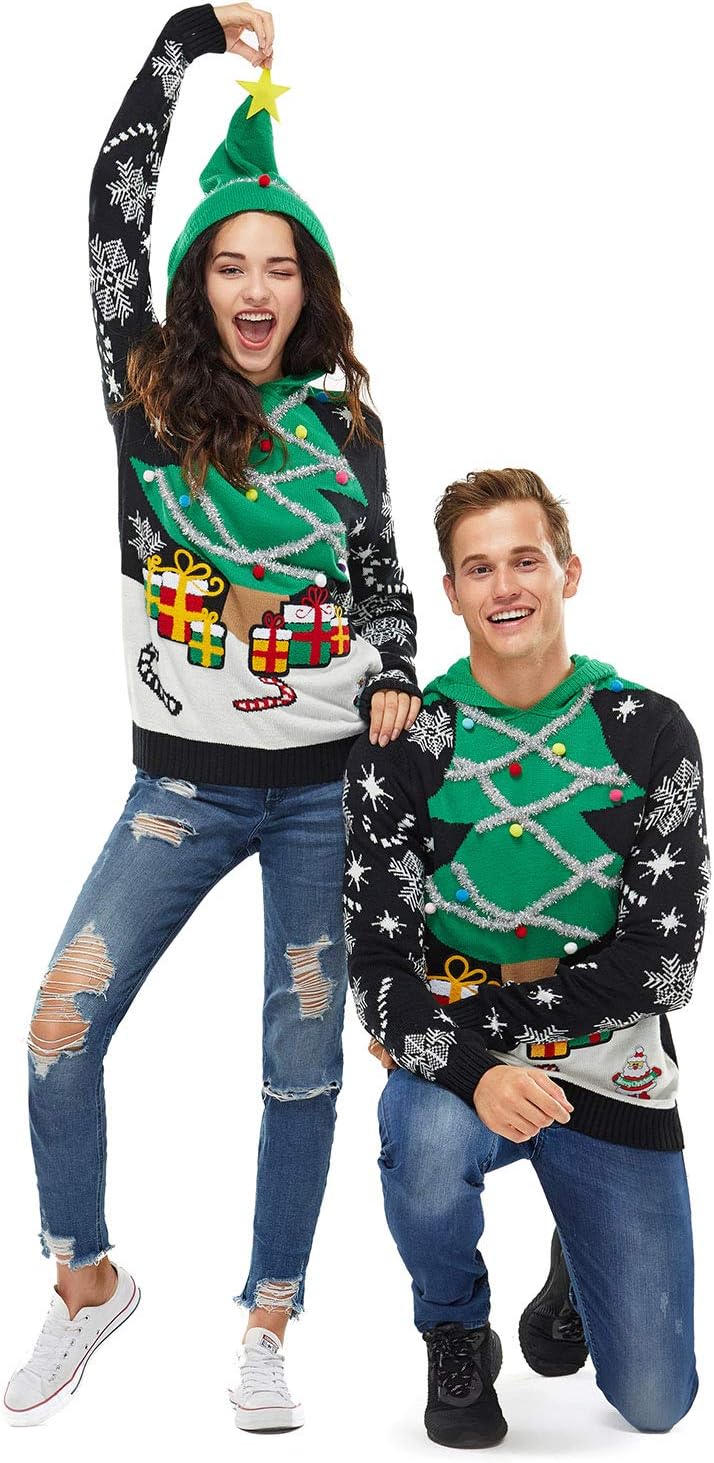 Unisex Men Ugly Christmas Sweater Pullover Knitted Funny Xmas Holiday Festive Pullover - Image 2