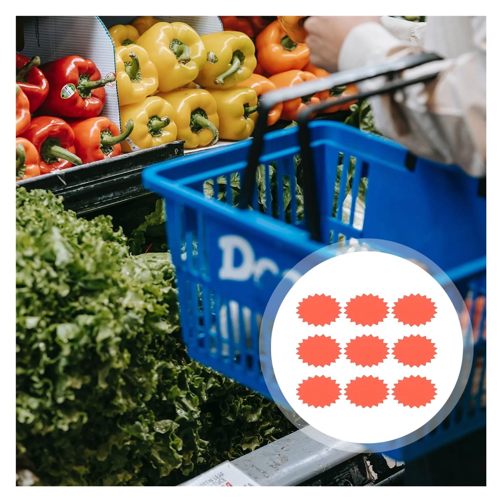 Metki cenowe 200 szt. Etykiety cenowe w kształcie eksplozji fluorescencyjne jasne kolorowe papierowe etykiety do supermarketu centrum handlowego sklepu detalicznego promocja sprzedaży