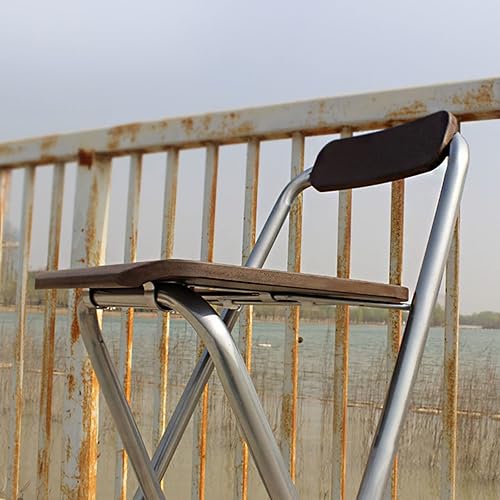 Miniatura 6 de YNLeMM Taburete de bar plegable moderno de acero para desayuno, asiento de plástico, sillas plegables para exteriores, silla de comedor impermeable