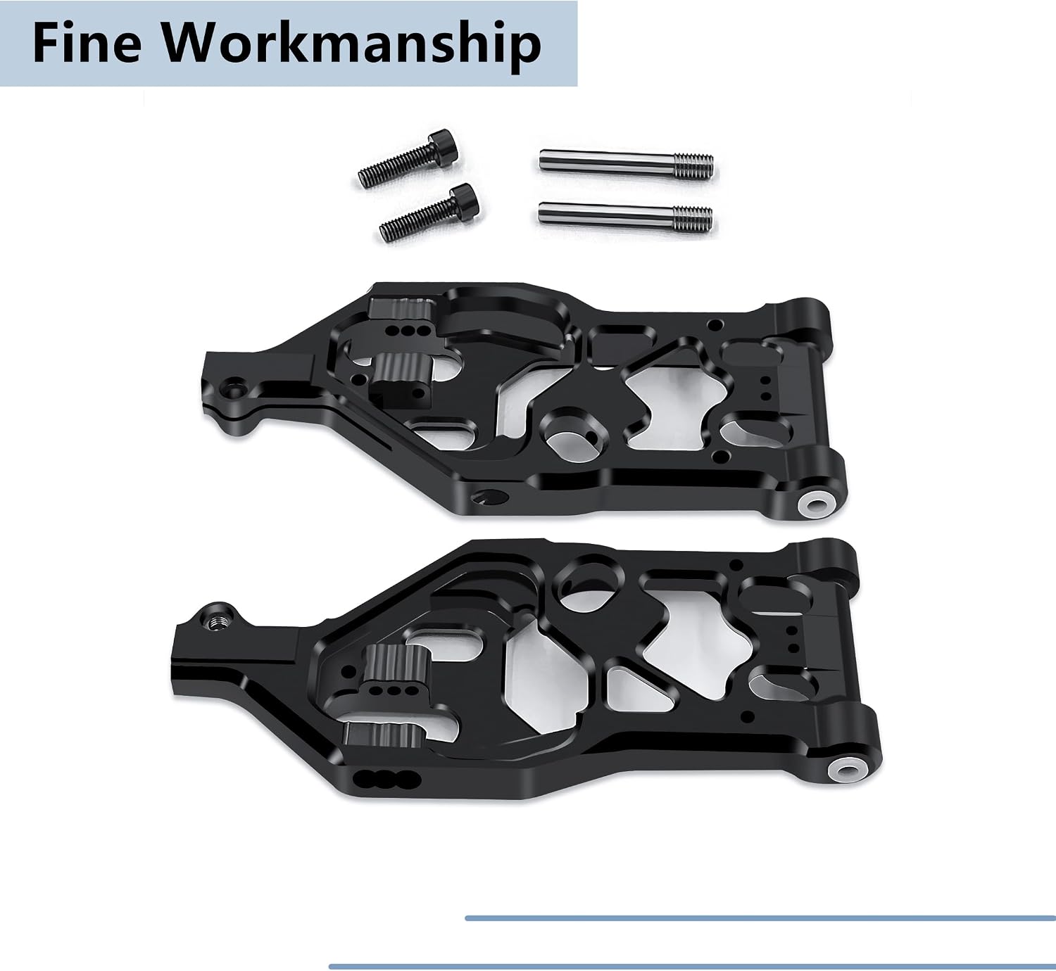 MORLORDY RC Front Lower Suspension Arms Aluminum Alloy Front A-arms Set for 1/5 Kraton 4WD 8S BLX ARA110002 Truck Upgrades