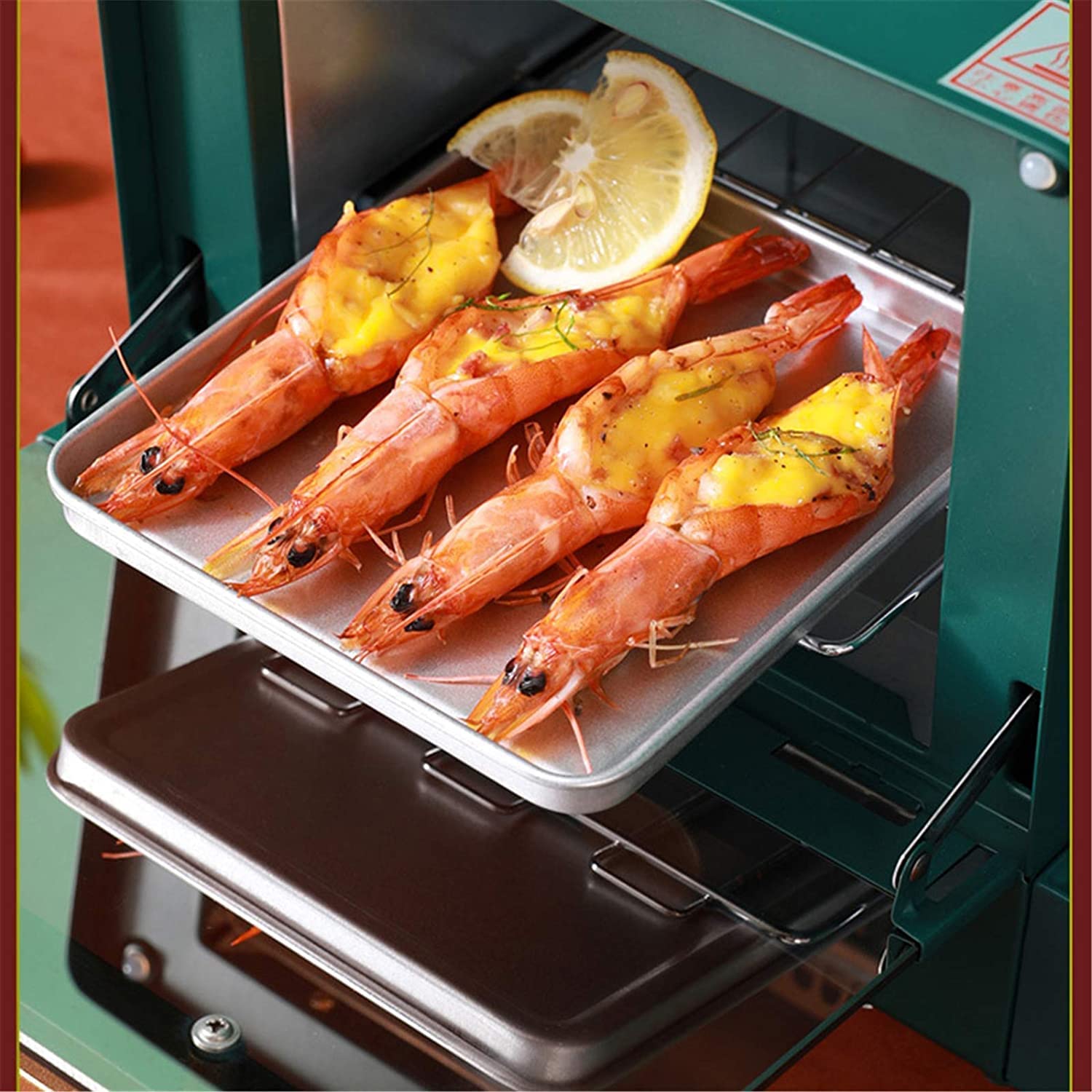 Oven Solo Forno a microonde in Silver Tact Fornello alogeno a convezione Premium Ideale per arrostire, cuocere al Forno Mini Forno con Controllo della Temperatura Regolabile Utile